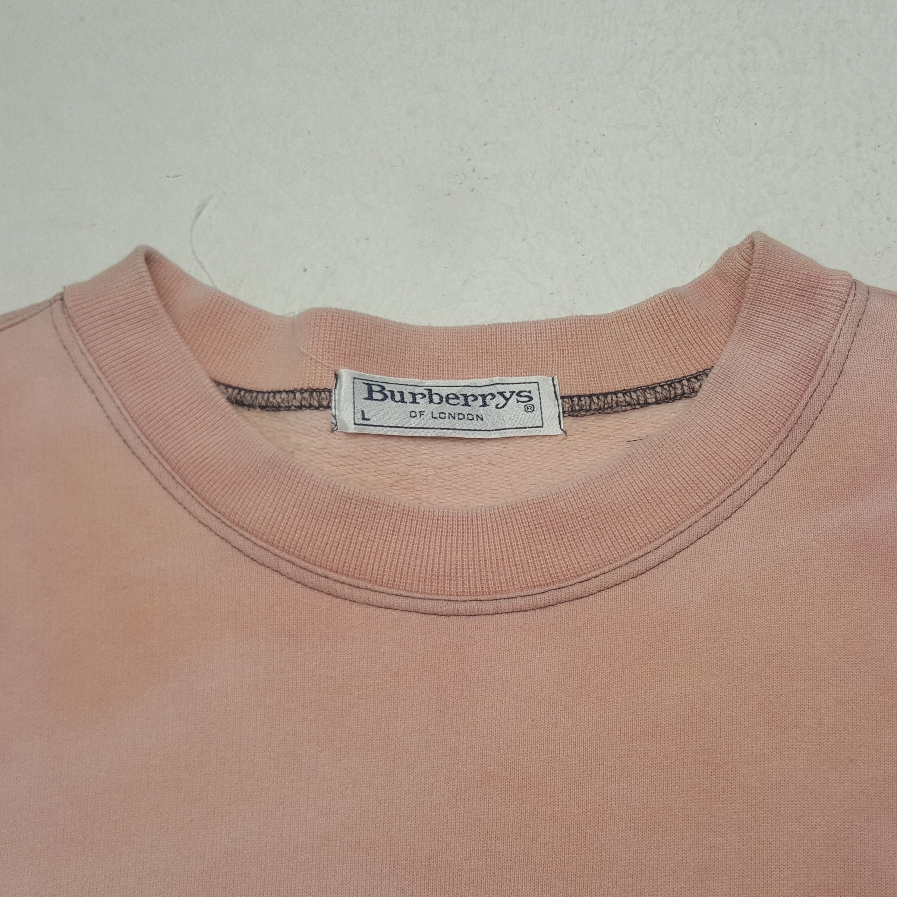 Burberry × Vintage Vintage Burberrys Acid Wash Embroidered Logo Sweatshirt Size US M / EU 48-50 / 2 - 4 Thumbnail