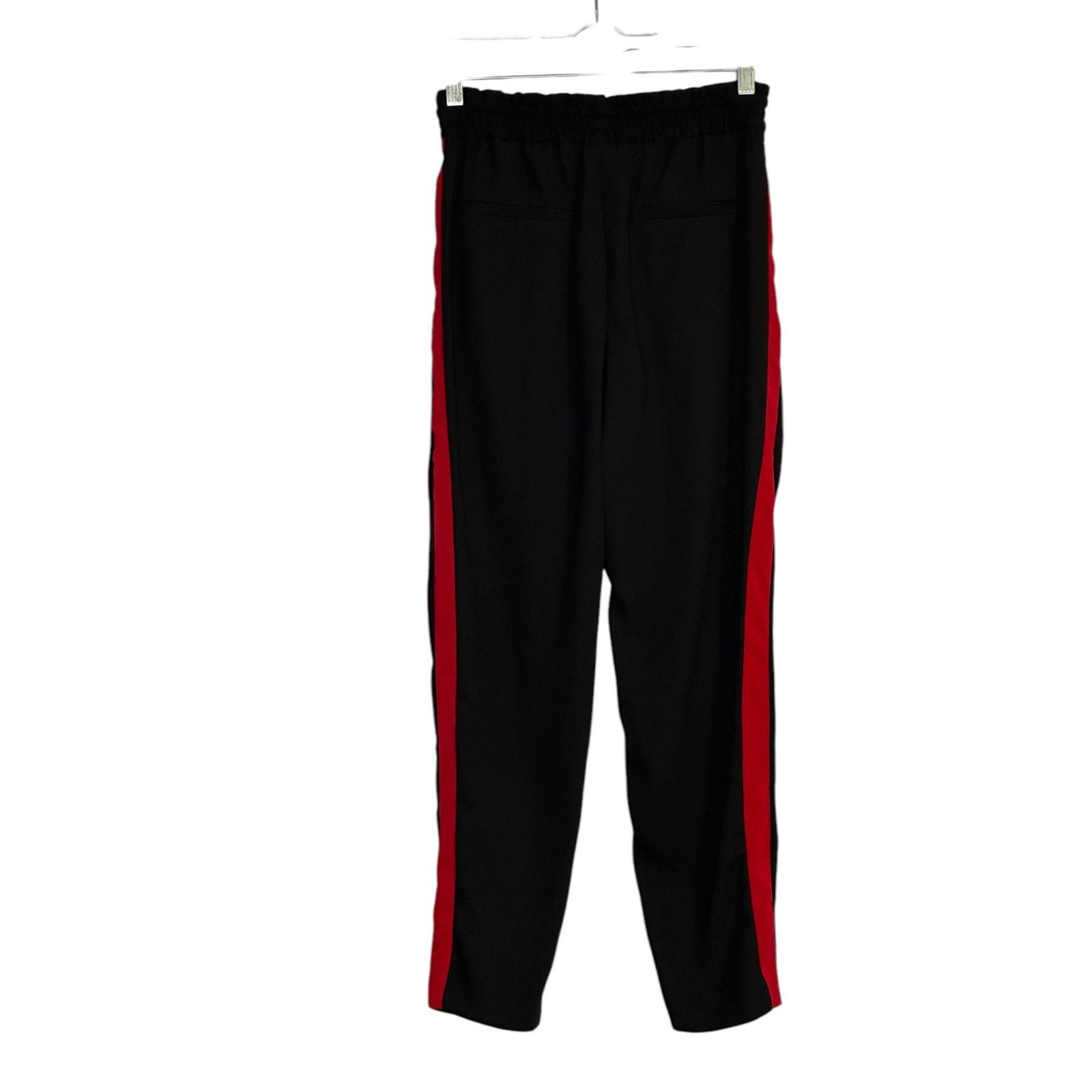 Zara Zara black chiffon red stripes pull on jogger pants size XS Size 30" / US 8 / IT 44 - 3 Thumbnail