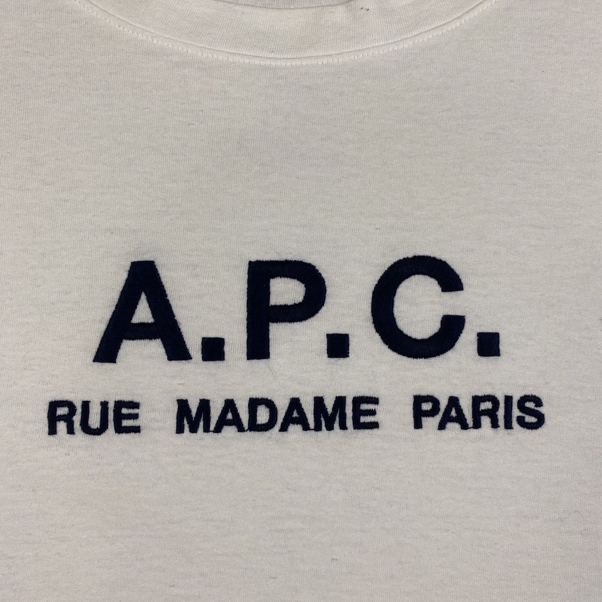 A.P.C. A.P.C Rue Madame Paris Embroidery Spell out Tee Size L / US 10 / IT 46 - 3 Thumbnail