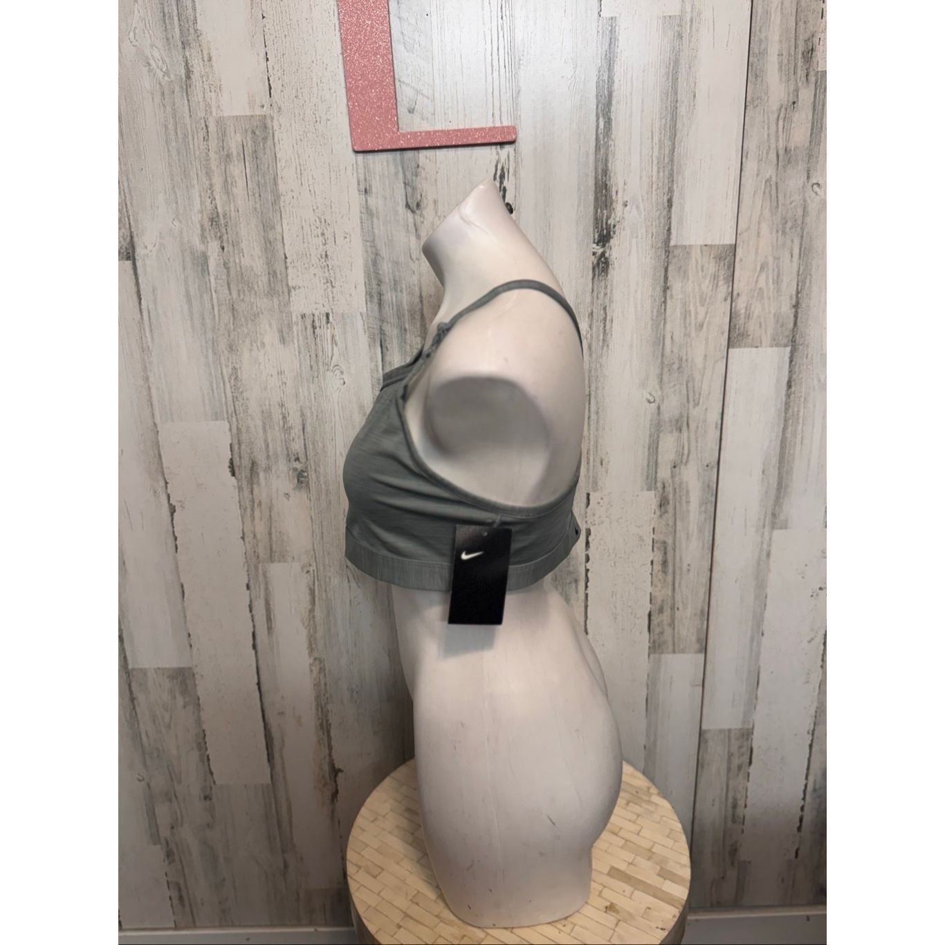 Nike Nike Dri-Fit Zip Front Sports Bra XL Gray — High Support Training Activewear Top Size ONE SIZE - 3 Thumbnail