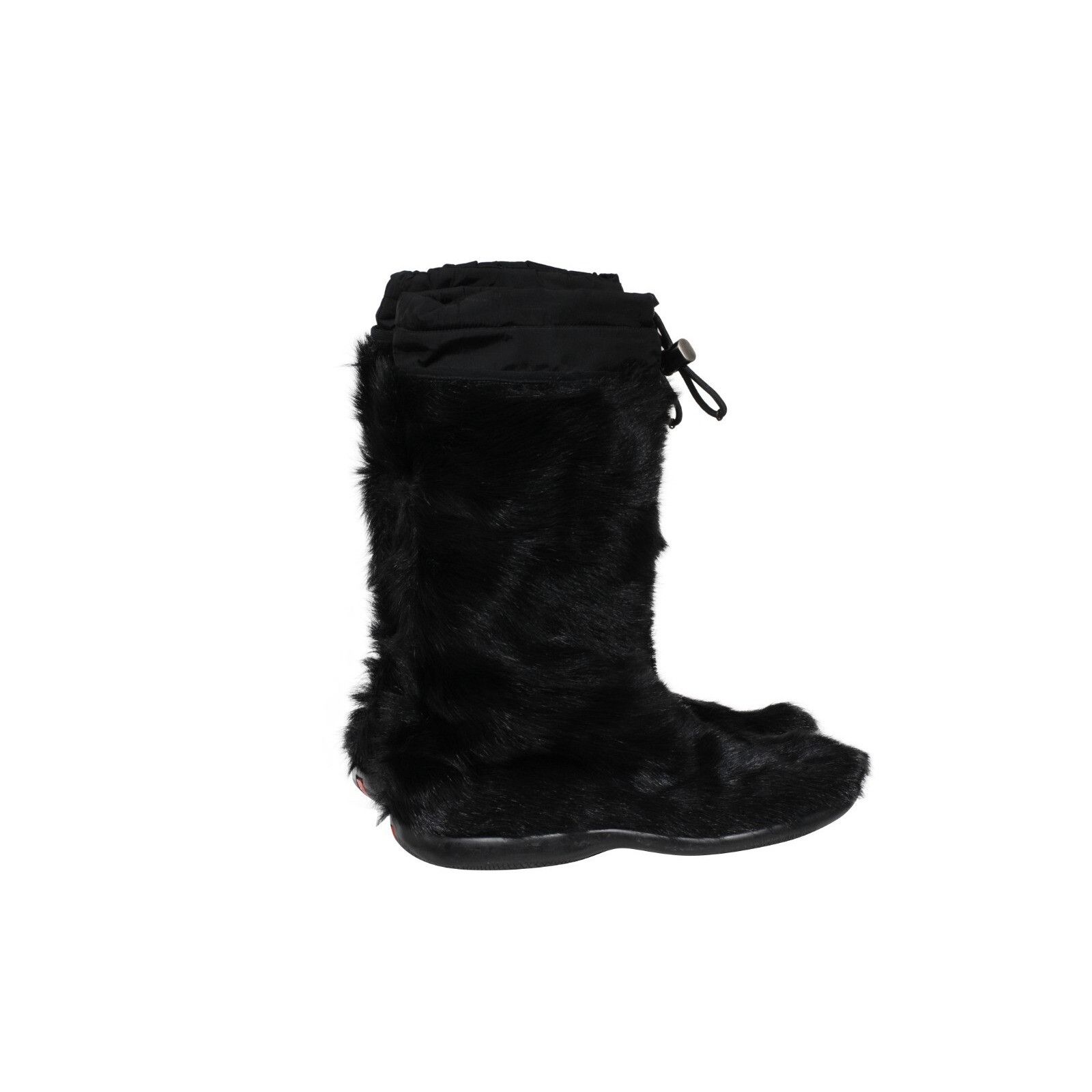 Prada Goat Fur High Top Sneaker Boots Black Fuzzy Size US 10 / EU 43 - 3 Thumbnail