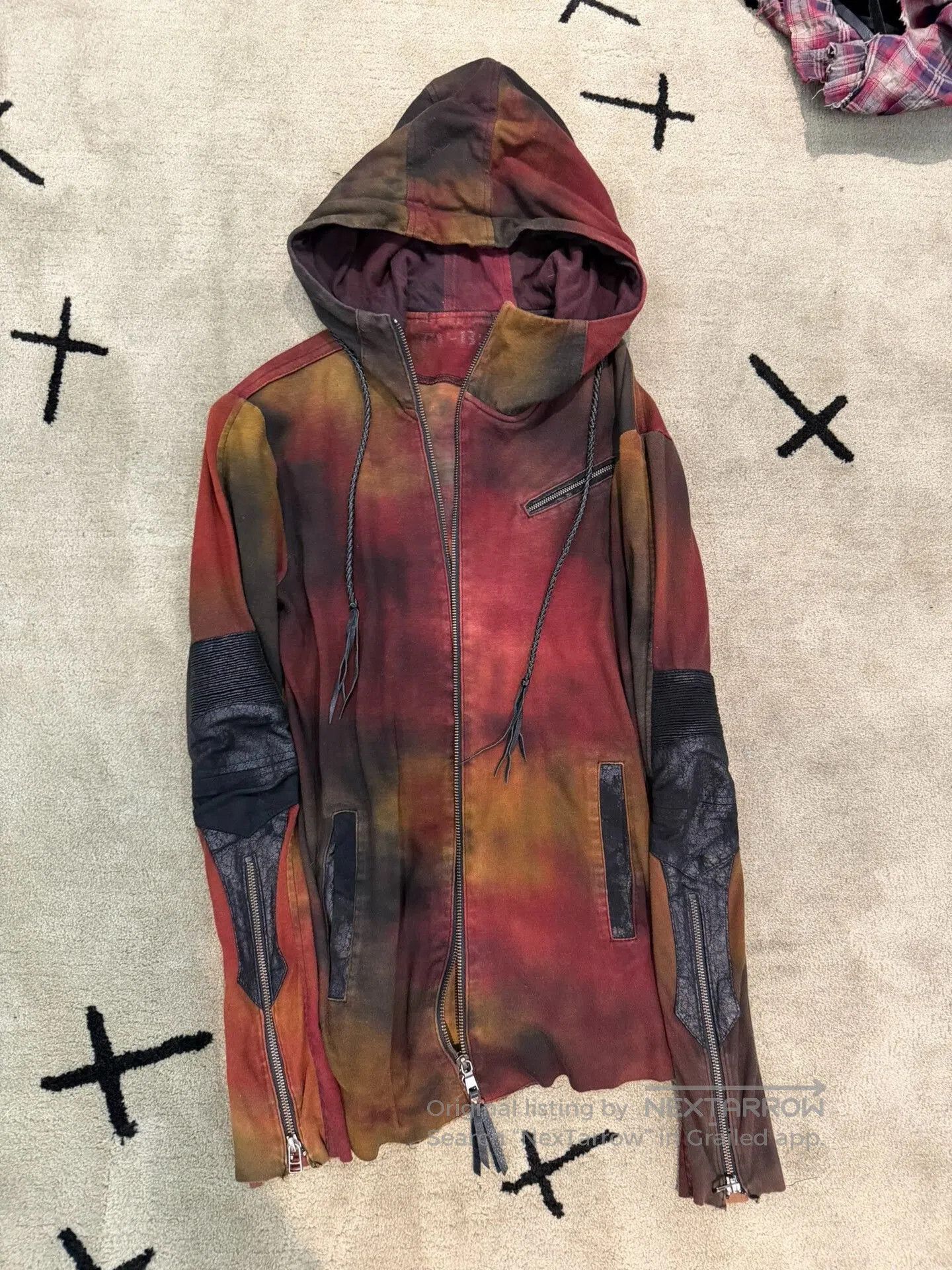 14th Addiction Tie-Dye Patchwork Hoodie Jacket. Size US S / EU 44-46 / 1 - 2 Thumbnail