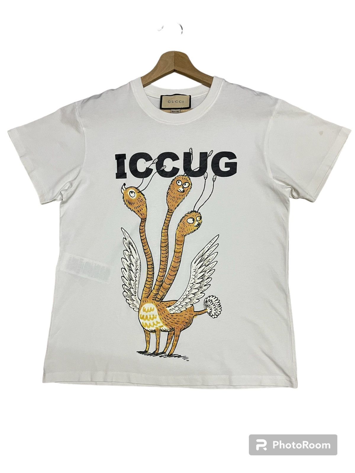 image of Gucci Iccug Printed Tee in White, Men's (Size Small)