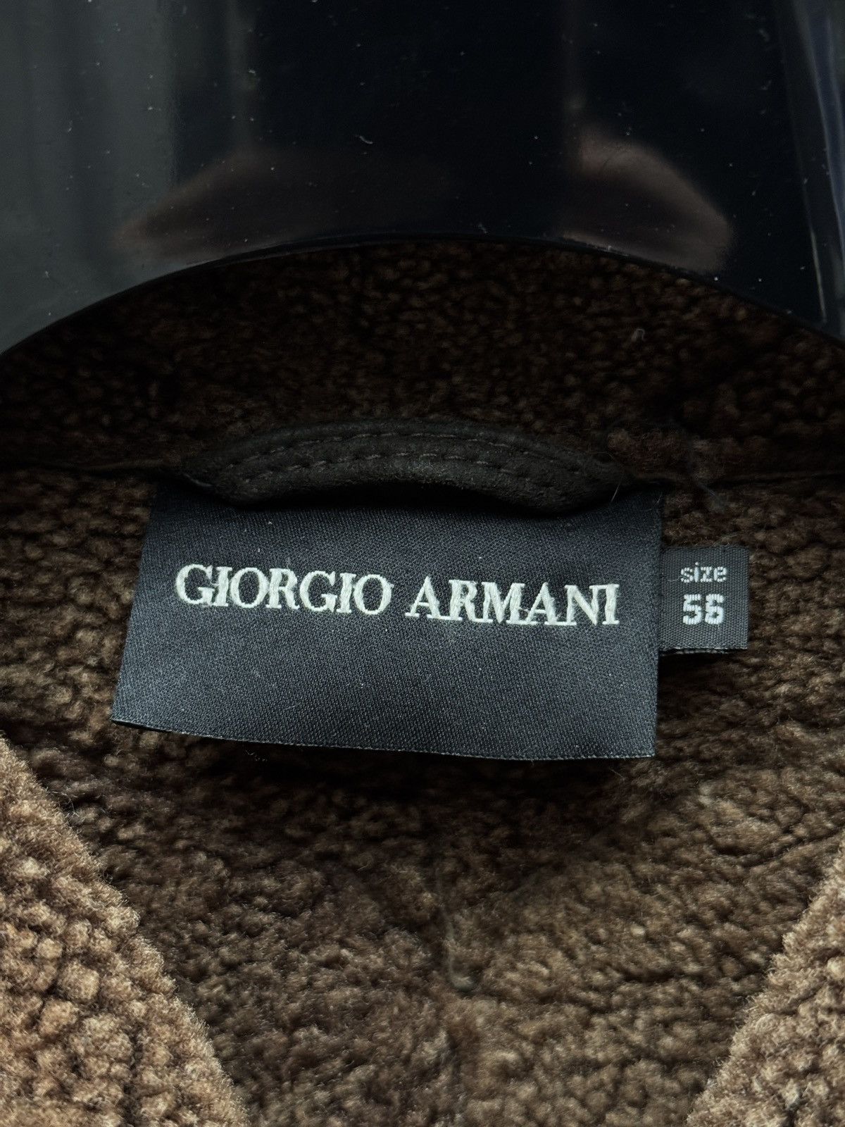 Giorgio Armani Giorgio Armani Men’s Lambskin Shearling Brown Leather Jacket Size US XL / EU 56 / 4 - 4 Thumbnail