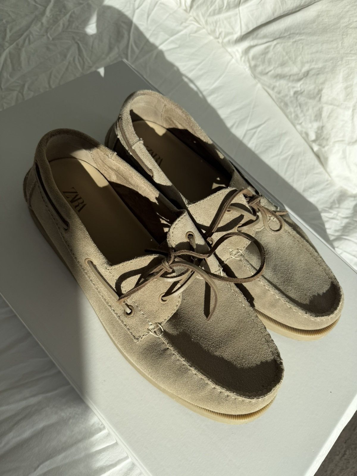 Zara Suede Boat Shoe Size 12