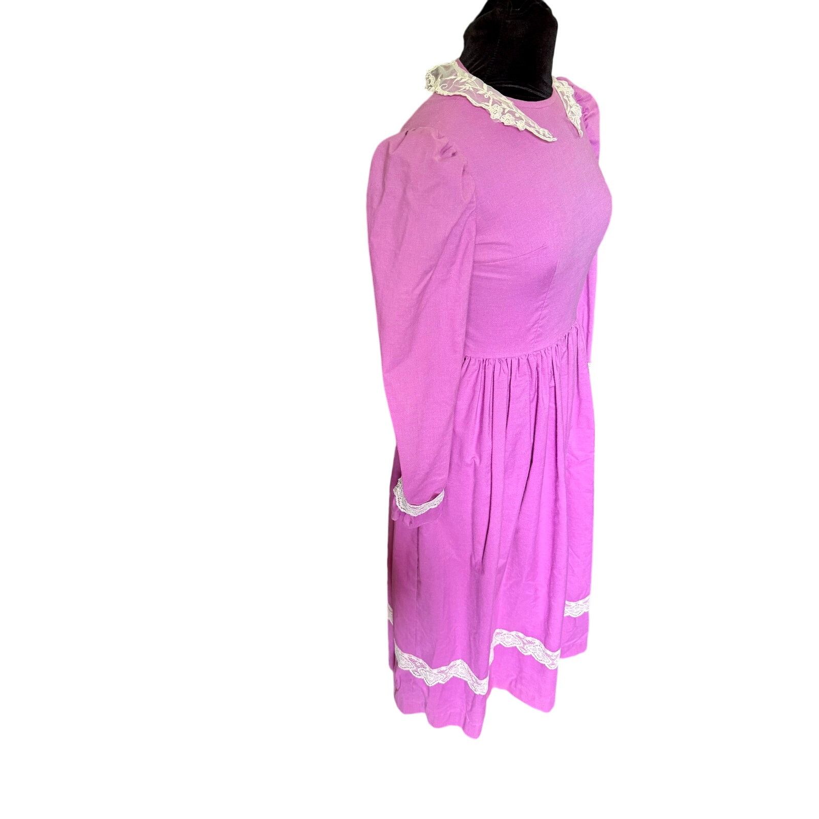 Vintage Vintage 60's Handmade Orchid Purple Maxi Prairie Dress XS Size XS / US 0-2 / IT 36-38 - 5 Thumbnail