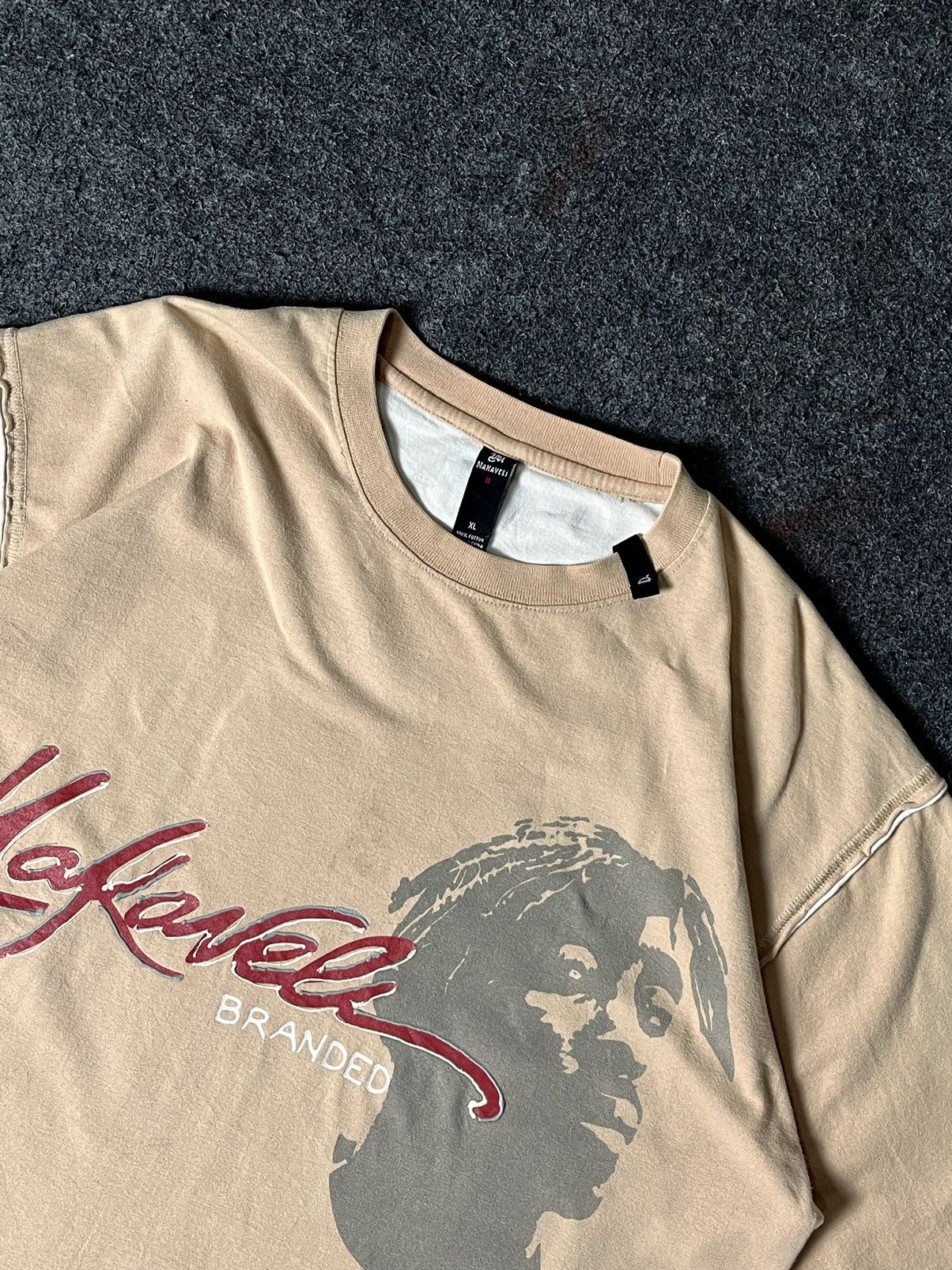 Makaveli × Vintage Y2K HIPHOP T SHIRT MAKAVELI BRANDED BY 2PAC SHAKUR KARL KANI Size US XL / EU 56 / 4 - 2 Thumbnail