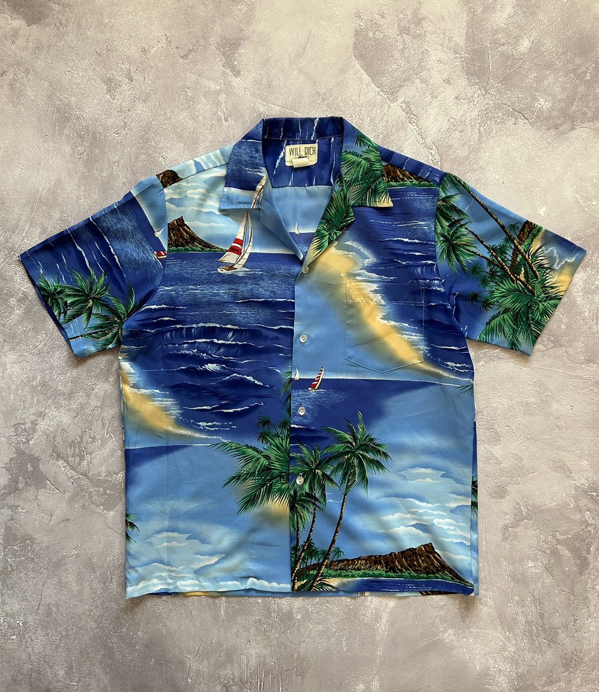 Vintage Vintage 90's Will Rich Honolulu Hawaiian Shirt Sz L Surf Size US L / EU 52-54 / 3 - 1 Thumbnail
