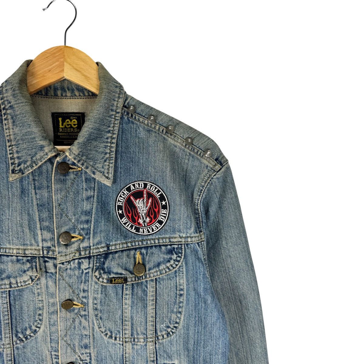 Lee ☀️LEE RIDERS CUSTOM RANCID DENIM JACKET Size US L / EU 52-54 / 3 - 5 Thumbnail