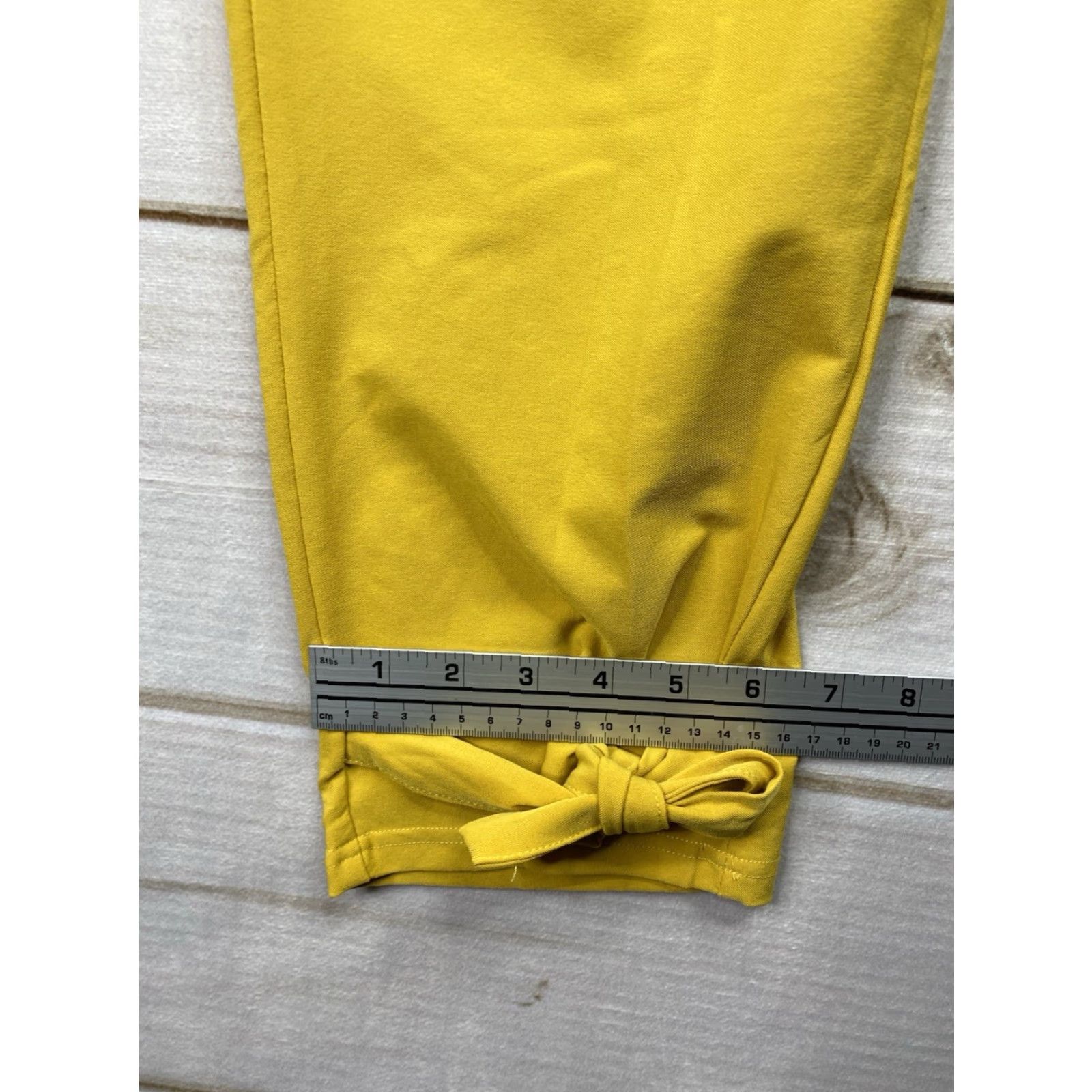 Vintage Grace Karin Pants Women XL Gold High Waist Casual Pencil Bow Ruffle Belt Tapered Paperbag Size 40" / US 18 - 3 Thumbnail