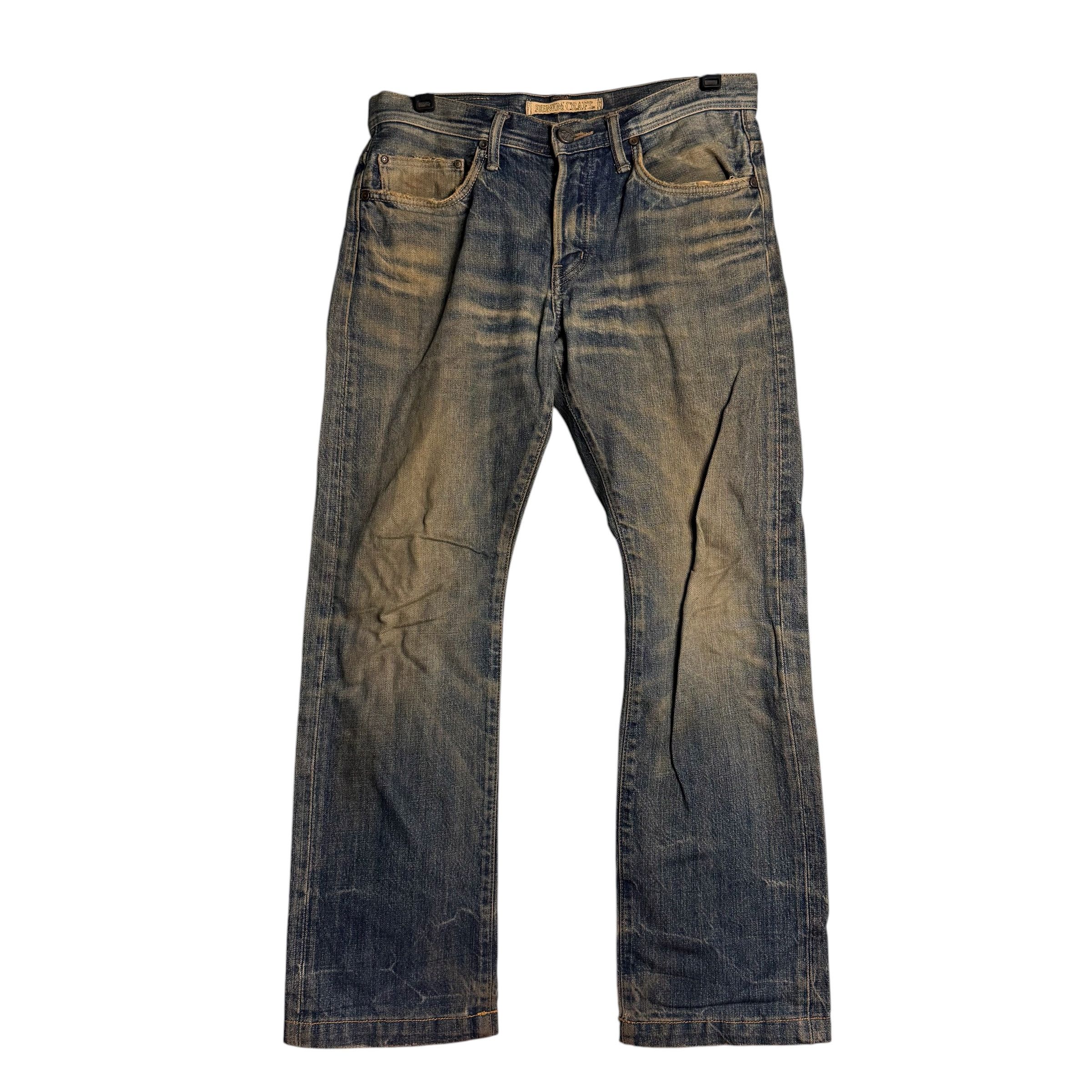 If Six Was Nine 🔥RARE🔥Denim Craft Japan Ripped Bootcut Selvedge Jeans Size US 32 / EU 48 - 1 Thumbnail