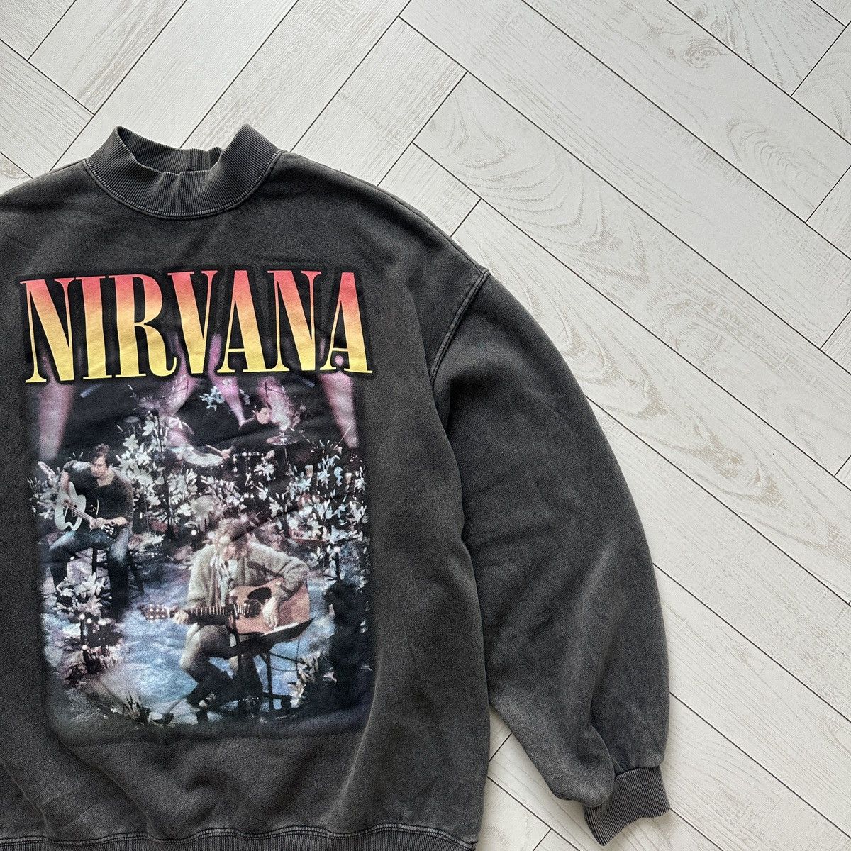 Other Vintage Nirvana Kurt Cobain Unplugged NY Washed Sweatshirt Size M / US 6-8 / IT 42-44 - 3 Thumbnail