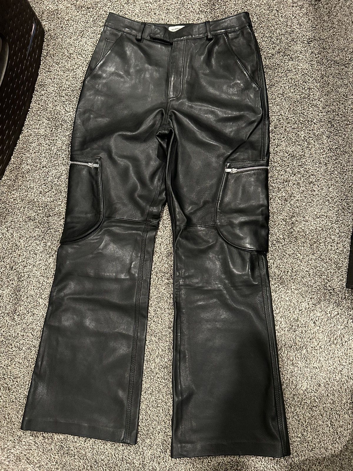 No Maintenance 3-D Leather Cargo Pants Size US 30 / EU 46 - 1 Thumbnail