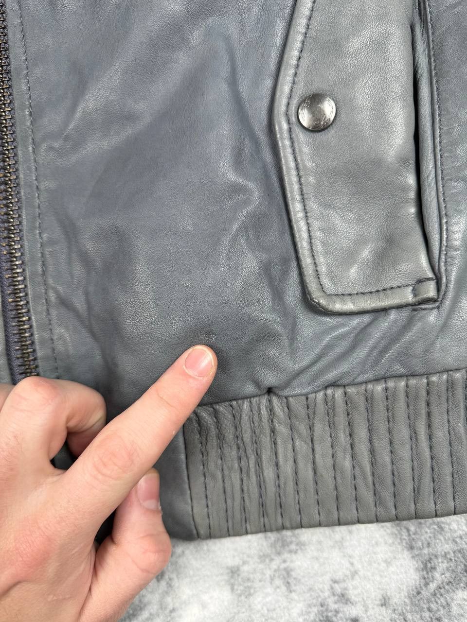 Allsaints Vintage Allsaints Leather Bomber Jacket Biker 00s Y2K Size US M / EU 48-50 / 2 - 22 Thumbnail