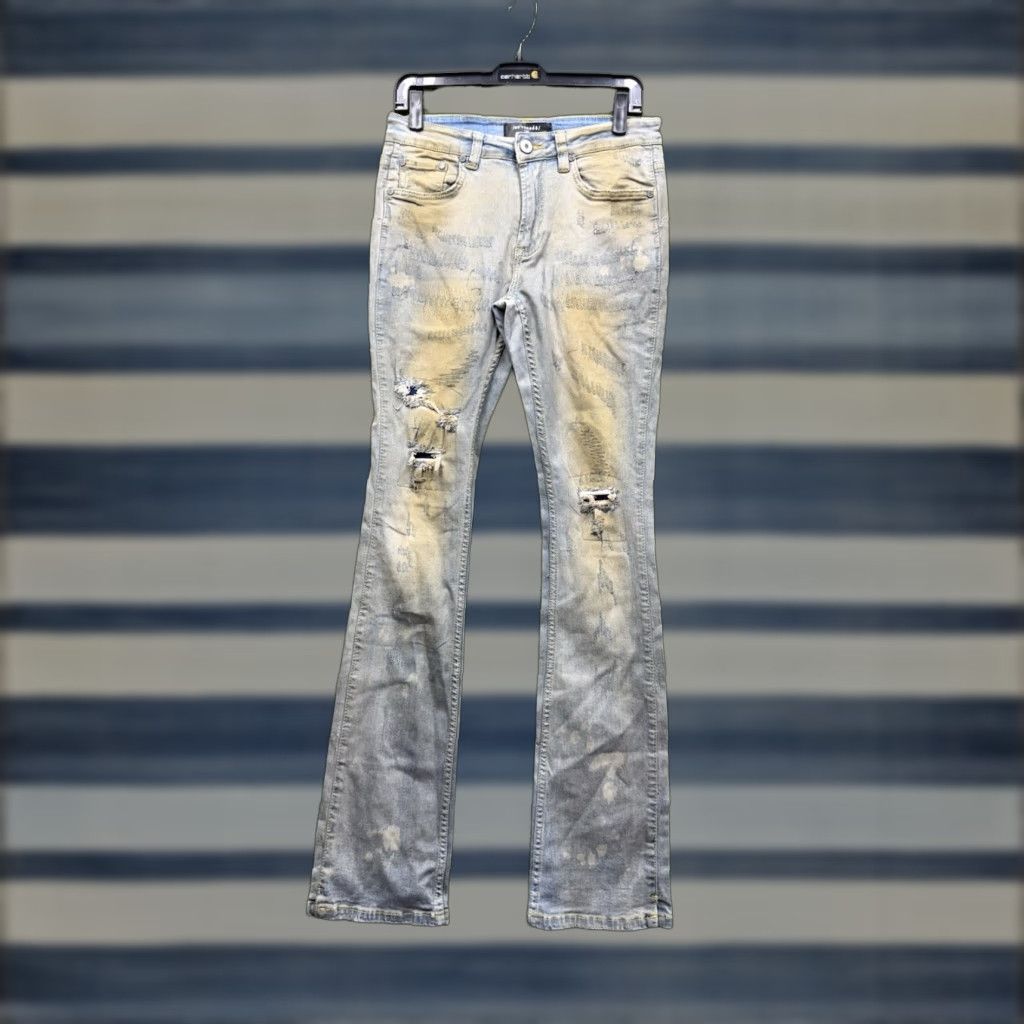 Vintage VINTAGE Serenade Jeans Mens 30 Distressed Bootcut Blue Denim Slim 5-Pocket Grunge Punk Streetwear 90s Mens Size US 30 / EU 46 - 1 Thumbnail
