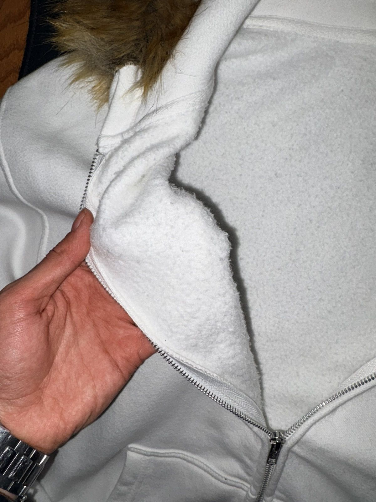 Other Fur Hood White Hoodie Size US L / EU 52-54 / 3 - 3 Thumbnail