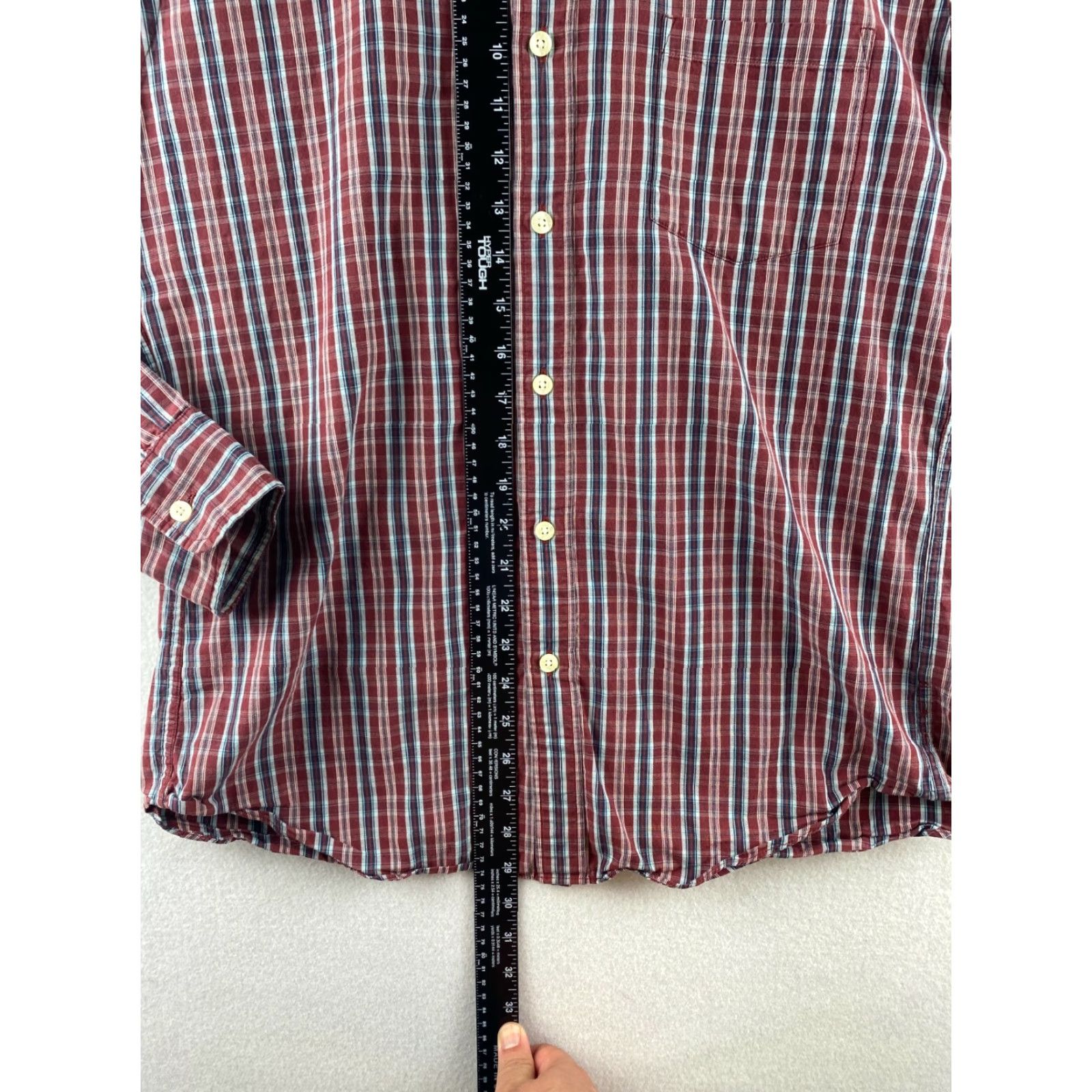 J.Crew J. Crew Shirt Mens M Button-Down Plaid Tailored Fit Long Sleeve Red Size US M / EU 48-50 / 2 - 5 Thumbnail