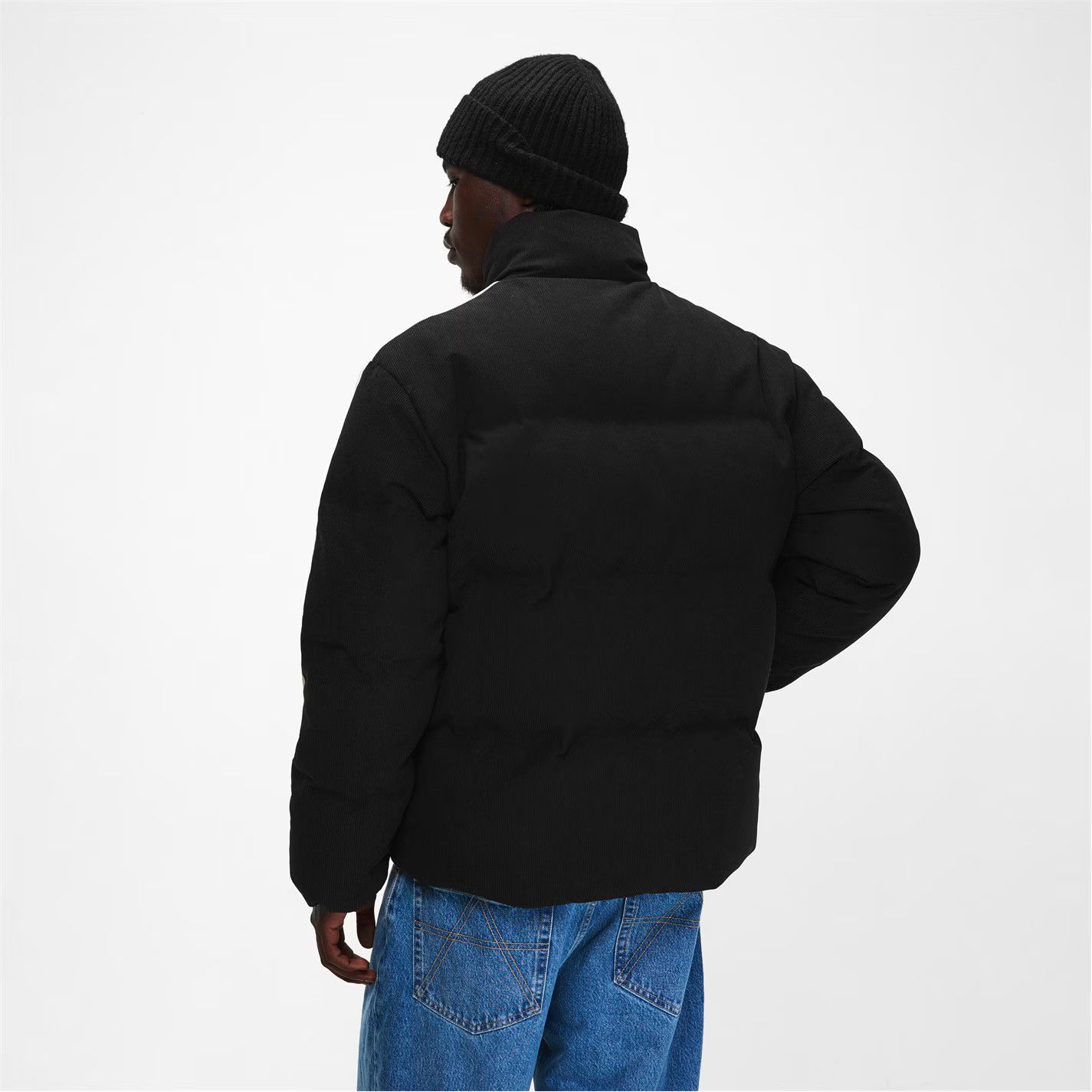 Palm Angels o1g2r1mq0426 Tree Logo Corduroy Down Puffer Jacket Black Size US XS / EU 42 / 0 - 5 Thumbnail