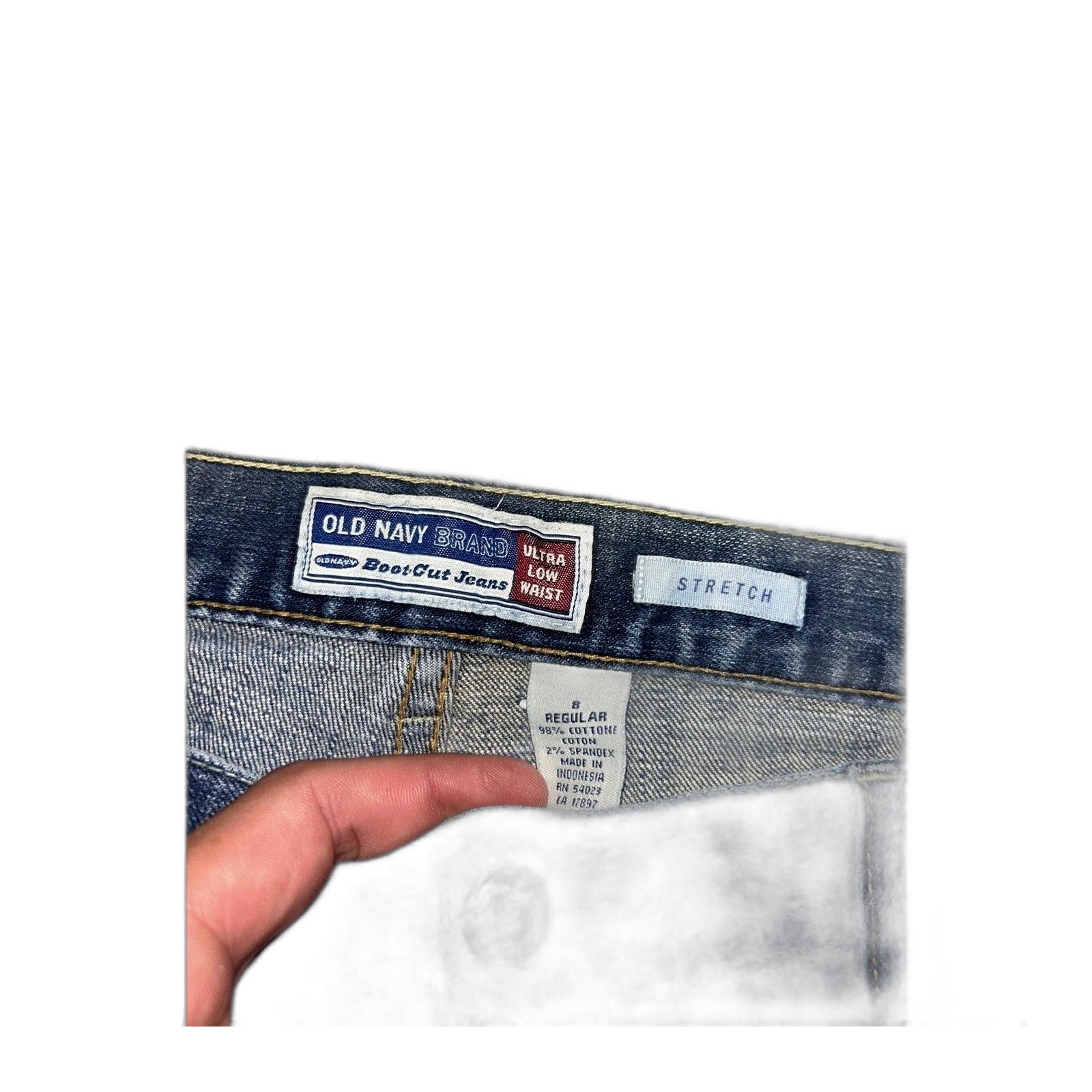 Old Navy Old Navy Bootcut Jeans Ultra Low Waist Stretch Denim Womens Size US 26 / EU 42 - 4 Thumbnail