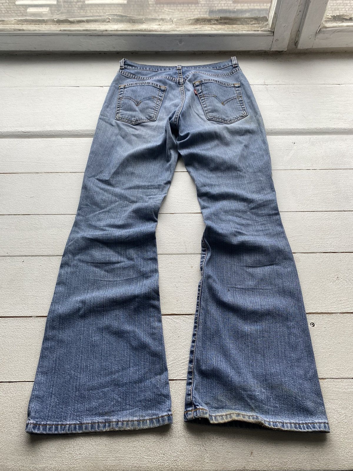 Levi's × Vintage 90s Levis Flare Bell Bottom 27 Dirty Distressed Womens Jeans Size 27" / US 4 / IT 40 - 23 Thumbnail