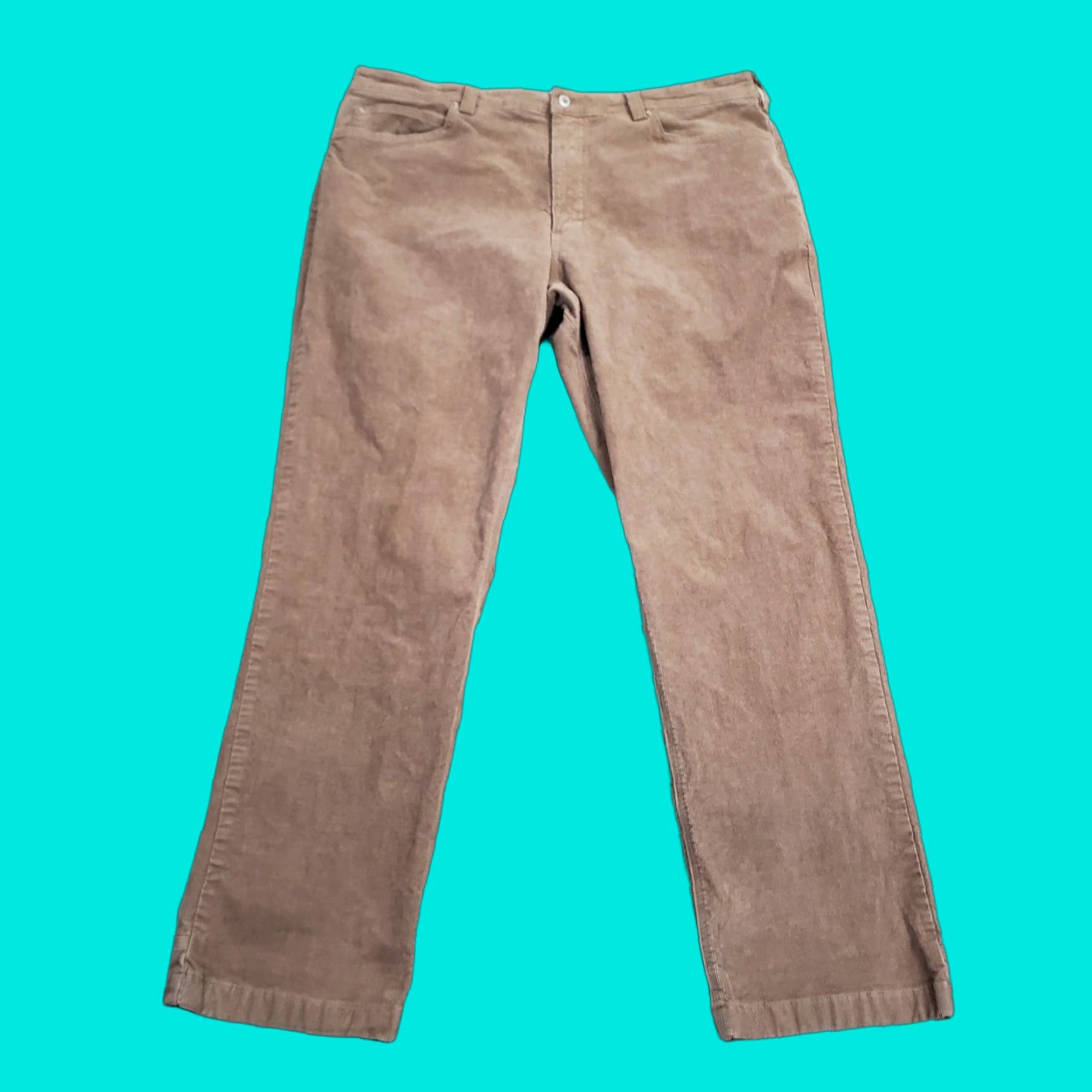 Vintage Duluth Mens Pants Corduroy Brown Straight Leg Regular Fit 32 Inseam Flat Front Pockets Logo Size US 40 / EU 56 - 1 Thumbnail