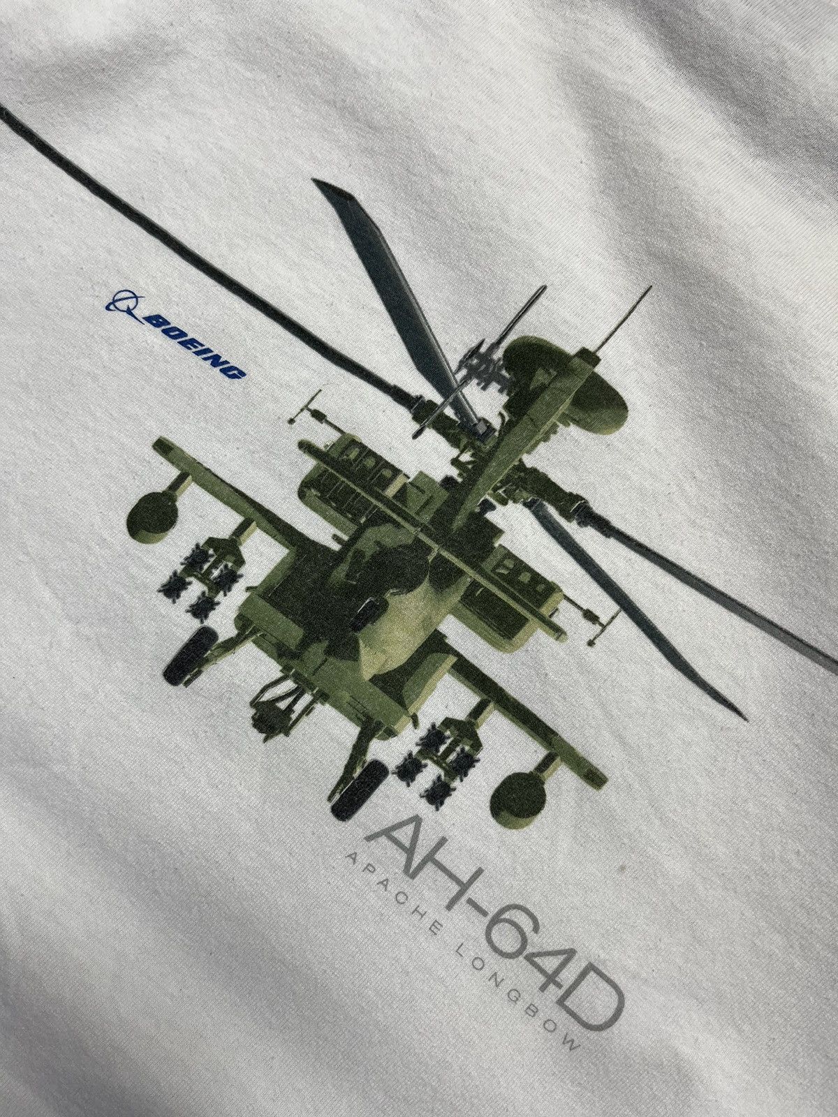 Vintage Vintage 90s AH-64 Apache longbow helicopter graphic tee Size US XXL / EU 58 / 5 - 10 Thumbnail