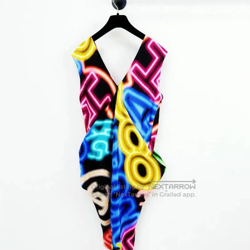 Chanel Chanel Multicolor Silk Women's Dress . Size S / US 4 / IT 40 - 2 Thumbnail