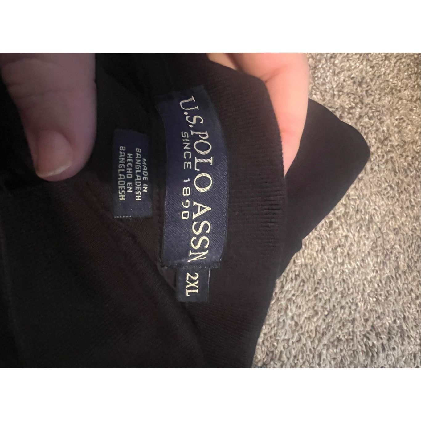 U.S. Polo Assn. U.S. Polo Assn Black Collared Shirt Mens Size 2XL Size US XXL / EU 58 / 5 - 7 Thumbnail