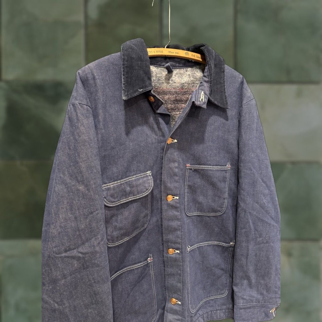 Vintage VINTAGE Blue Bell Coat Denim Cotton Chore Blue Lined 70s 44 Men’s Sz 44 Overcoat Size US S / EU 44-46 / 1 - 1 Thumbnail