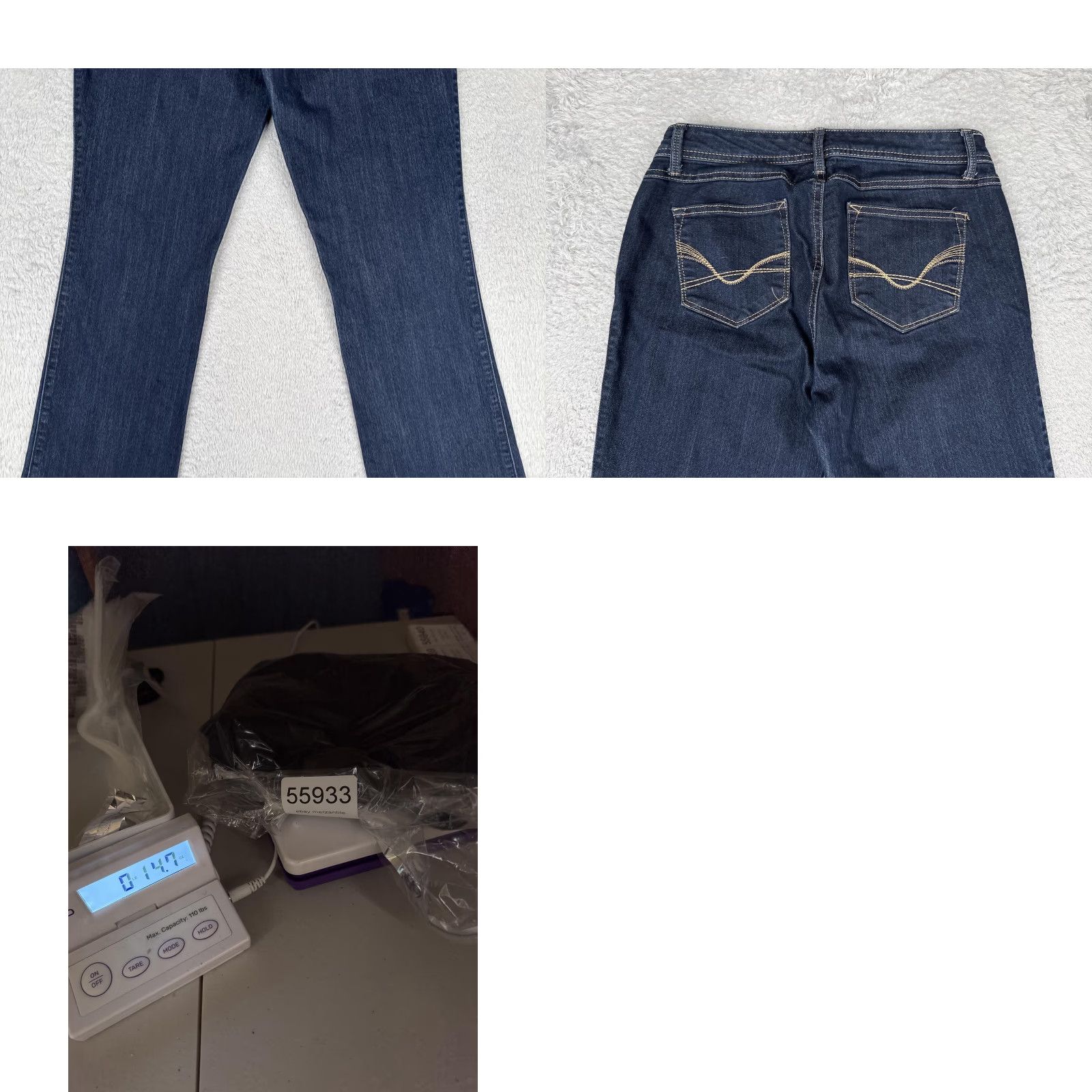 Vintage N62 Signature Fit Bootcut Jeans Womens 6 Blue Dark Wash Mid Rise Stretch 28x31 Size 28" / US 6 / IT 42 - 10 Thumbnail