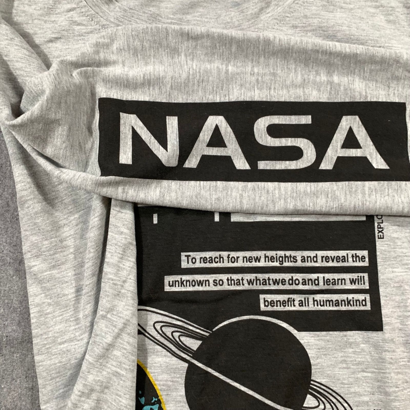 NASA NASA Shirt Women Small Gray Casual Long Sleeve T Shirt Size S / US 4 / IT 40 - 8 Thumbnail