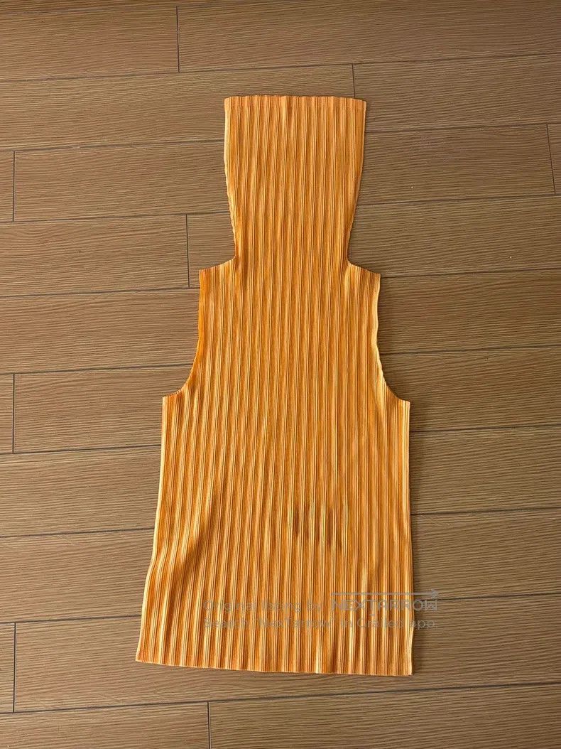 Issey Miyake Issey Miyake Orange Tank Top Size S / US 4 / IT 40 - 4 Thumbnail