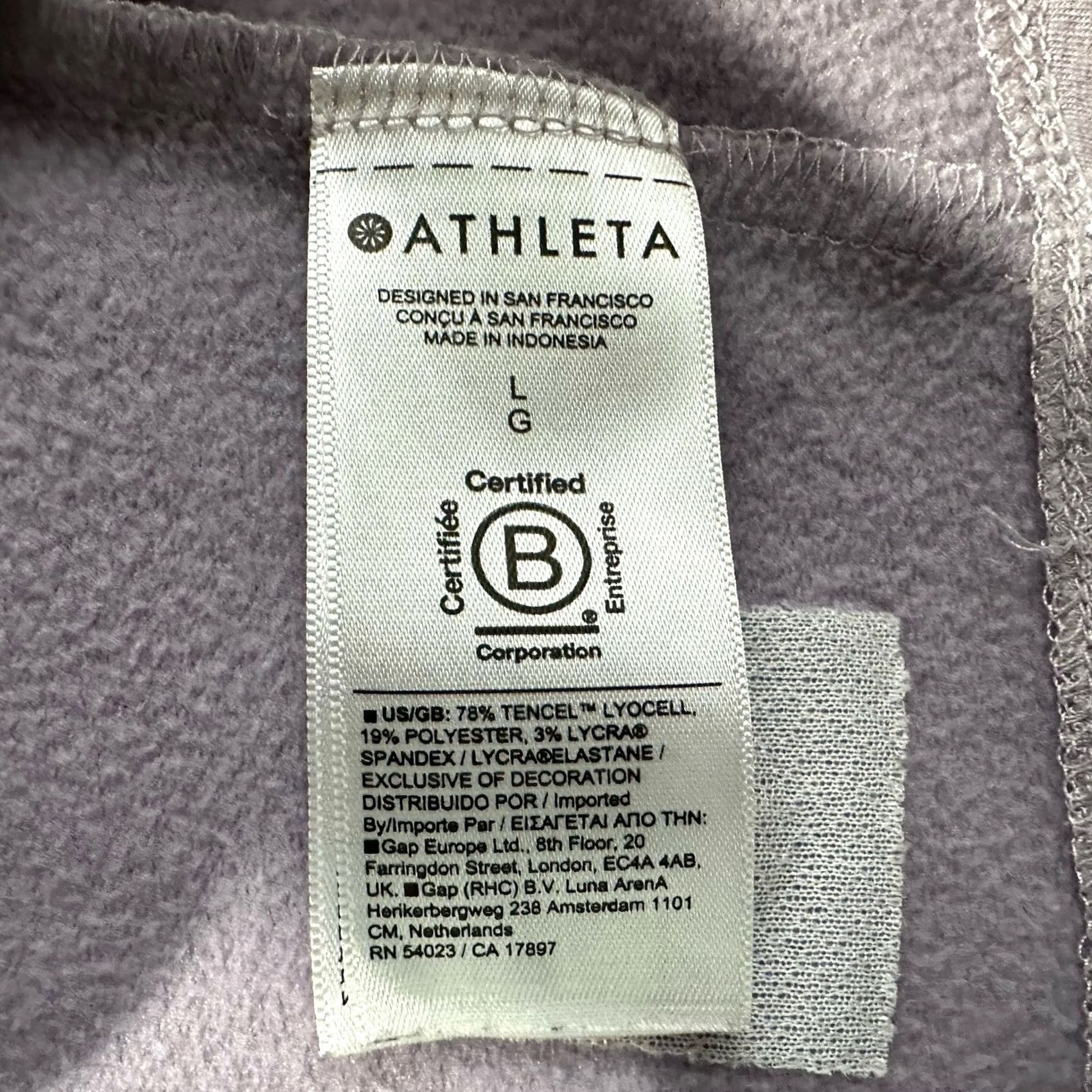 Athleta Athleta Dress Womens Large Purple Lilac Coaster Luxe Sweatshirt Knit Jersey Pockets Zipper Logo Size L / US 10 / IT 46 - 5 Thumbnail