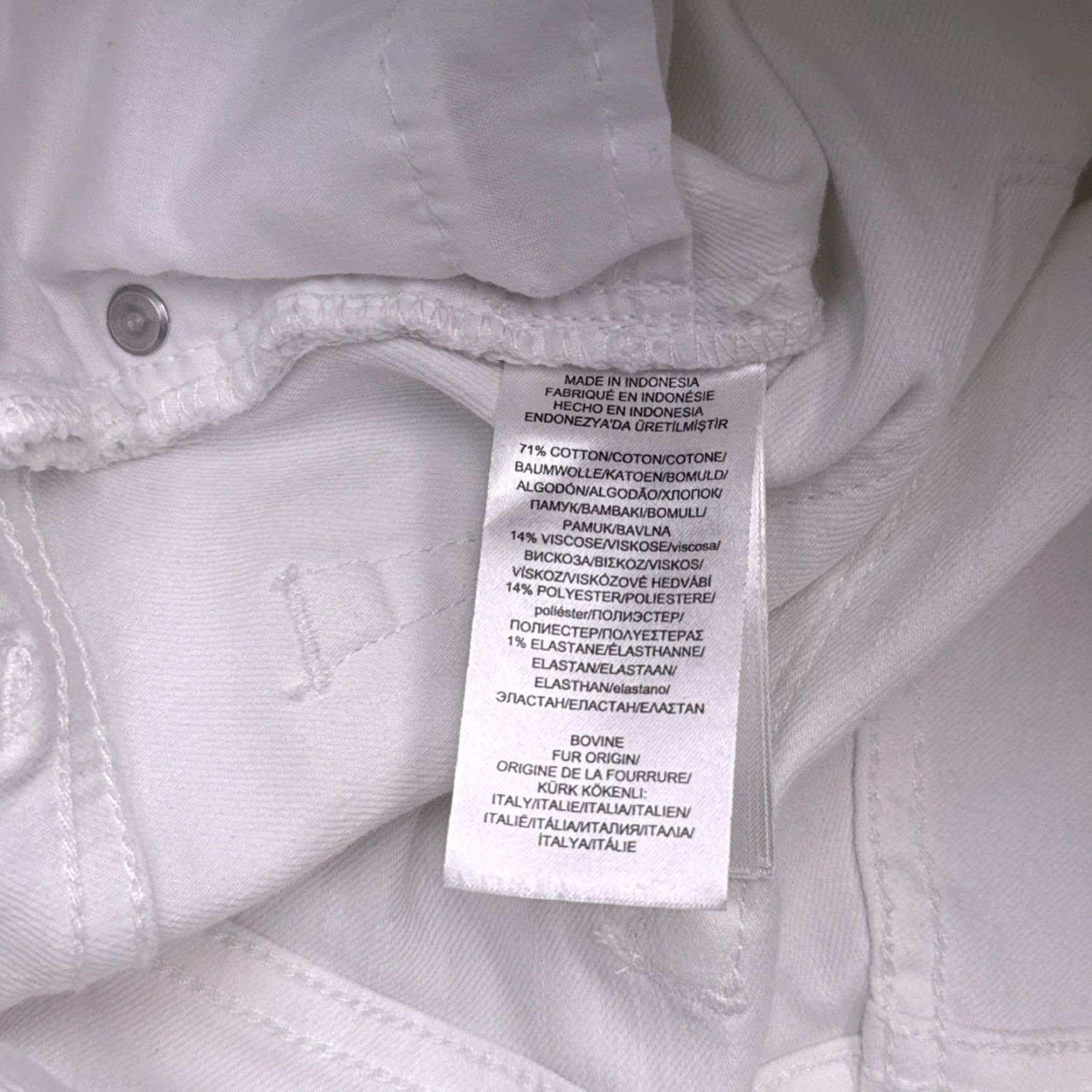 Ralph Lauren Lauren Ralph Lauren Jeans Womens 8 White Mid Rise Stretch Straight 5-Pocket Denim Rigged Logo Modern Size 30" / US 8 / IT 44 - 6 Thumbnail