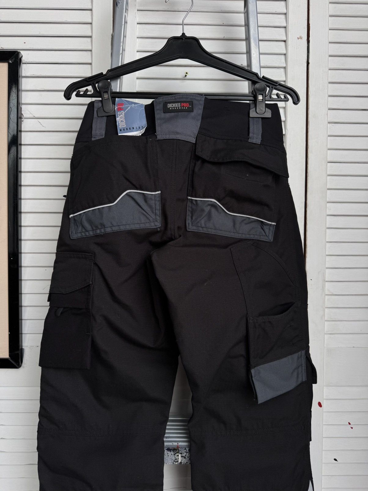 Dickies Dickies Pro Workwear Pants Cordura Reflective Cargo Black Size US 27 - 18 Thumbnail