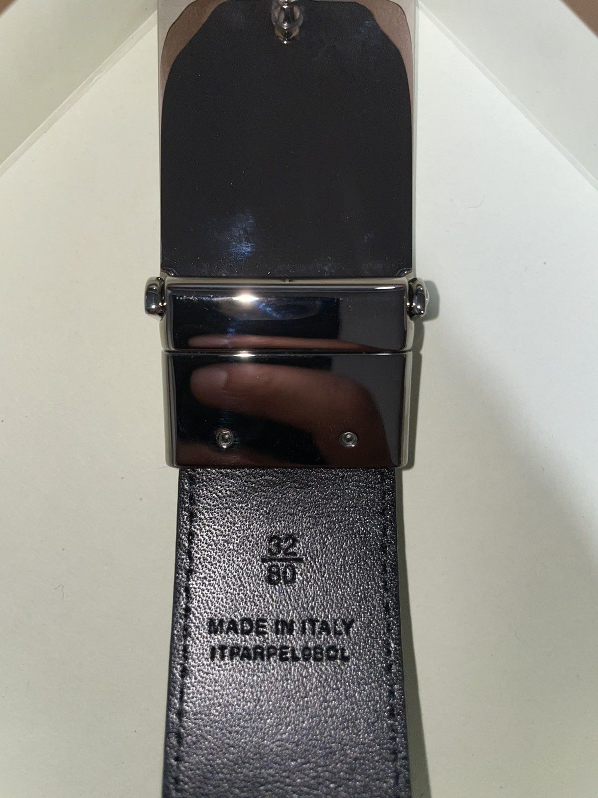 Burberry Reversible Plaque Buckle Vintage Check E-canvas Belt Size 32 - 8 Thumbnail