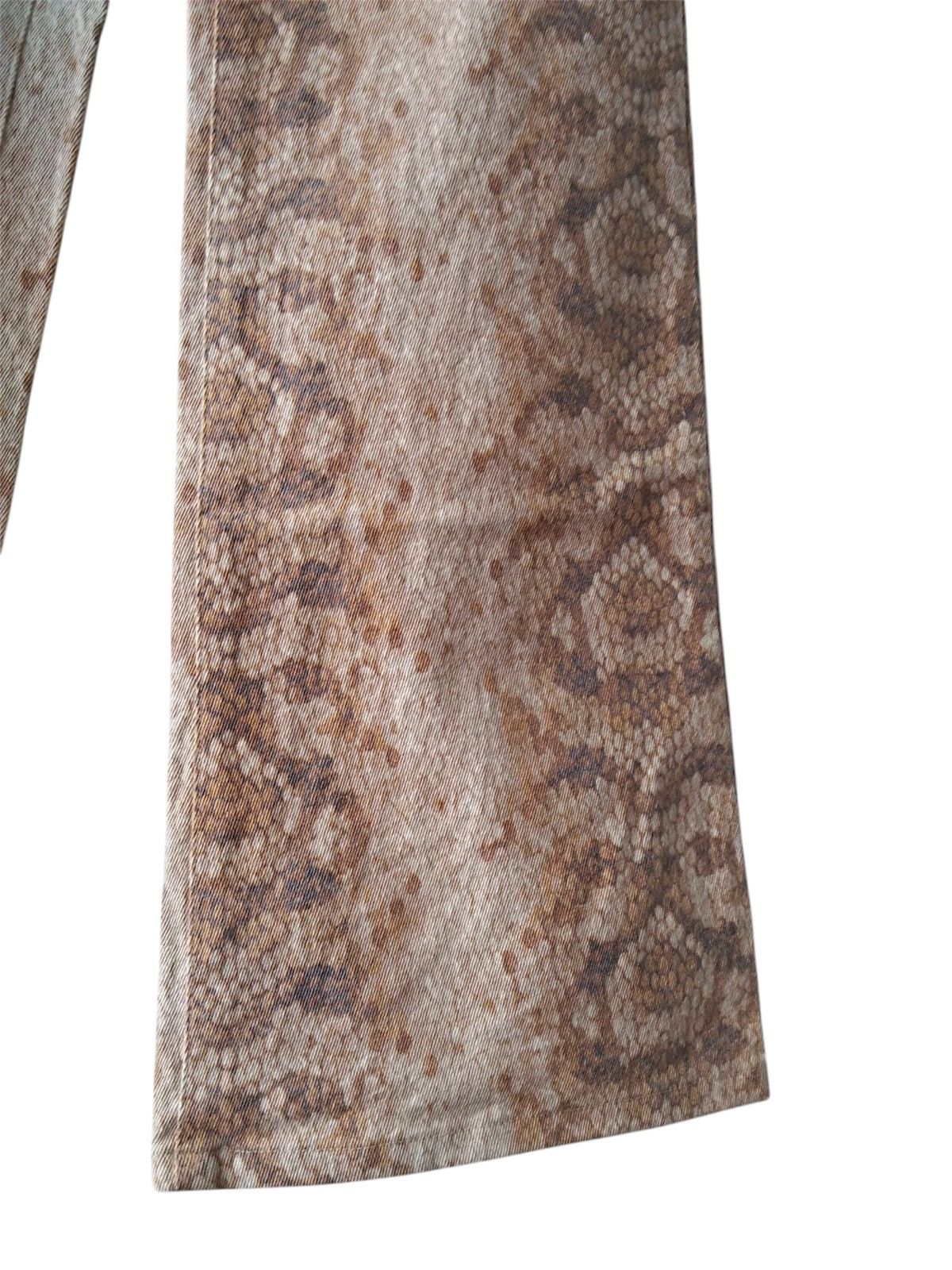 If Six Was Nine Rare!! Vintage Snake Skin ROUX DI PERFE Flare Jeans Size US 28 / EU 44 - 10 Thumbnail