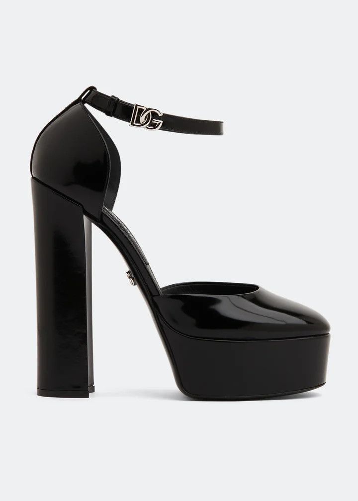 Dolce & Gabbana o1y0925 Ankle Strap Pumps in Black Size US 9.5 / IT 39.5 - 1 Thumbnail