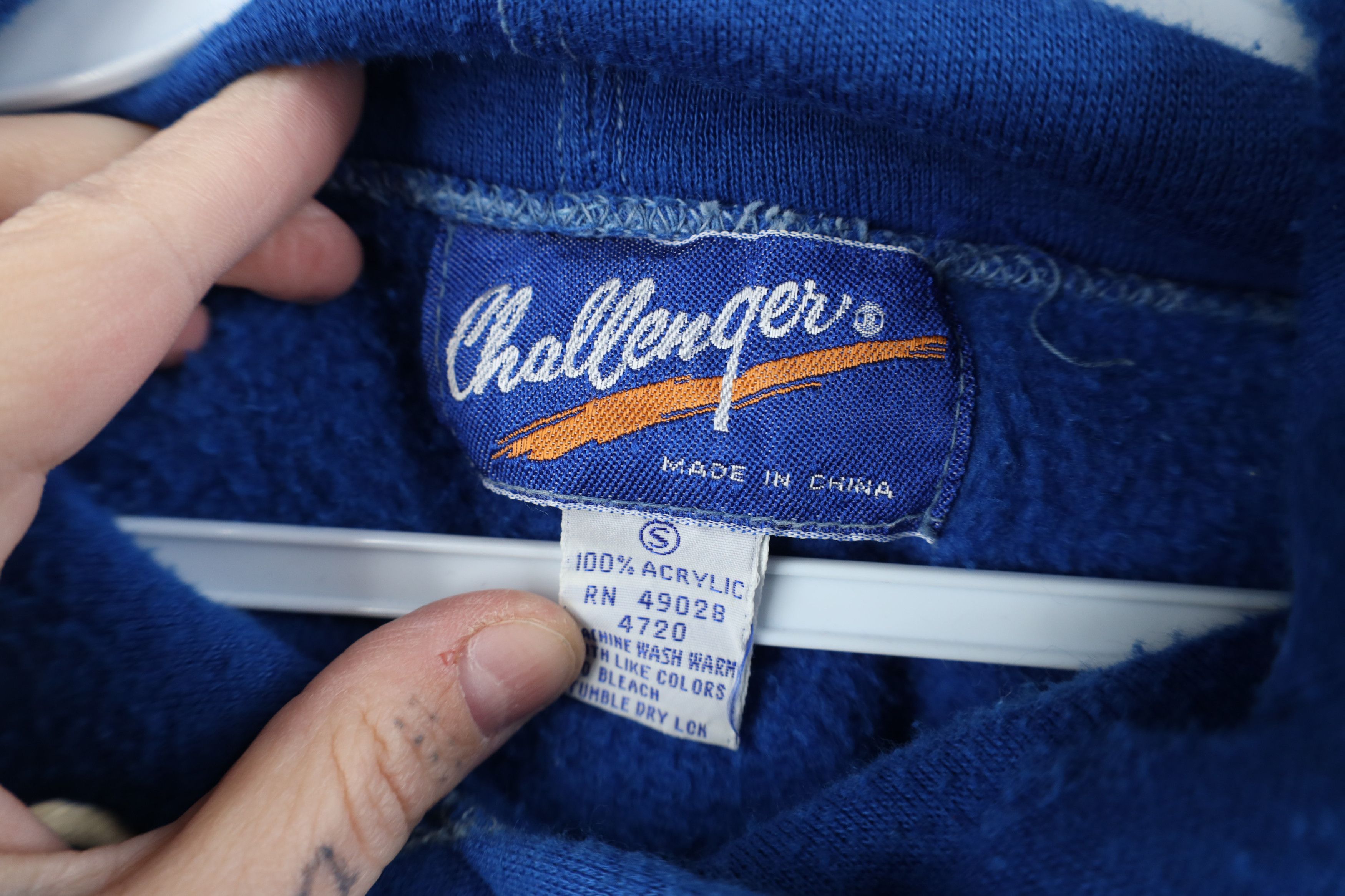 Vintage Vintage 70s Streetwear Blank Hoodie Sweatshirt Royal Blue Size US S / EU 44-46 / 1 - 10 Thumbnail
