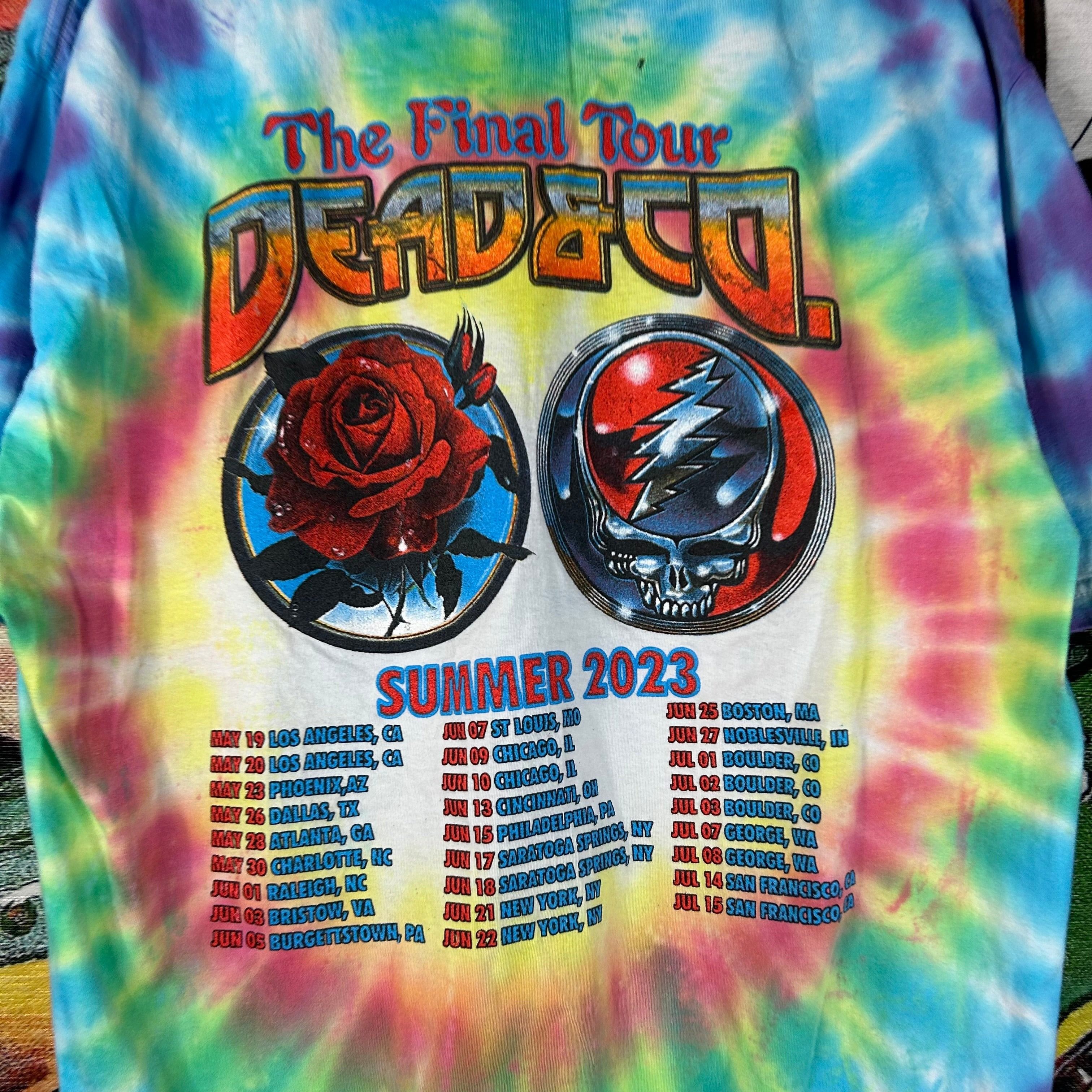 Grateful Dead × Vintage Grateful Dead Dead&Co Summer 2023 ‘The Final Tour’ Tie Dye T Size US XL / EU 56 / 4 - 5 Thumbnail
