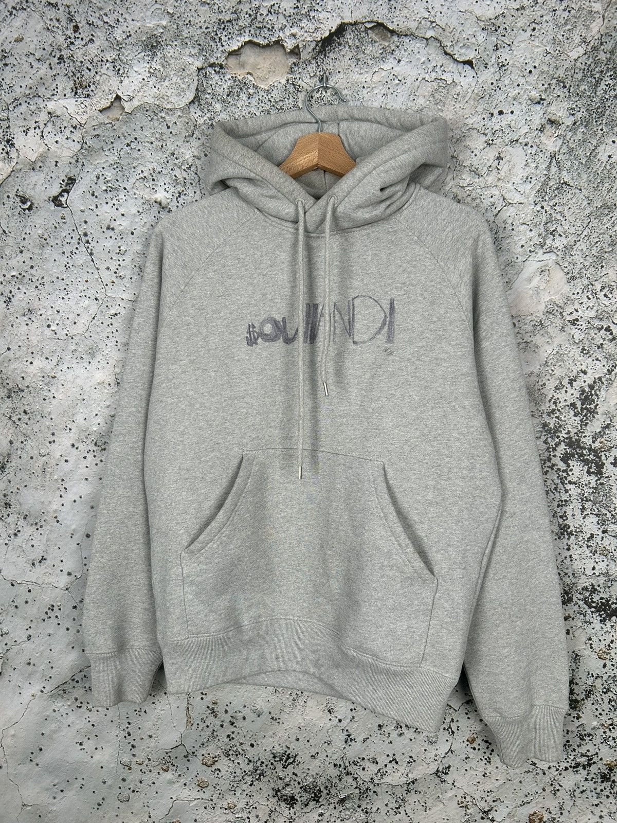 Soulland Grey Hoodie Streetwear Skateboarding Rap Baggy