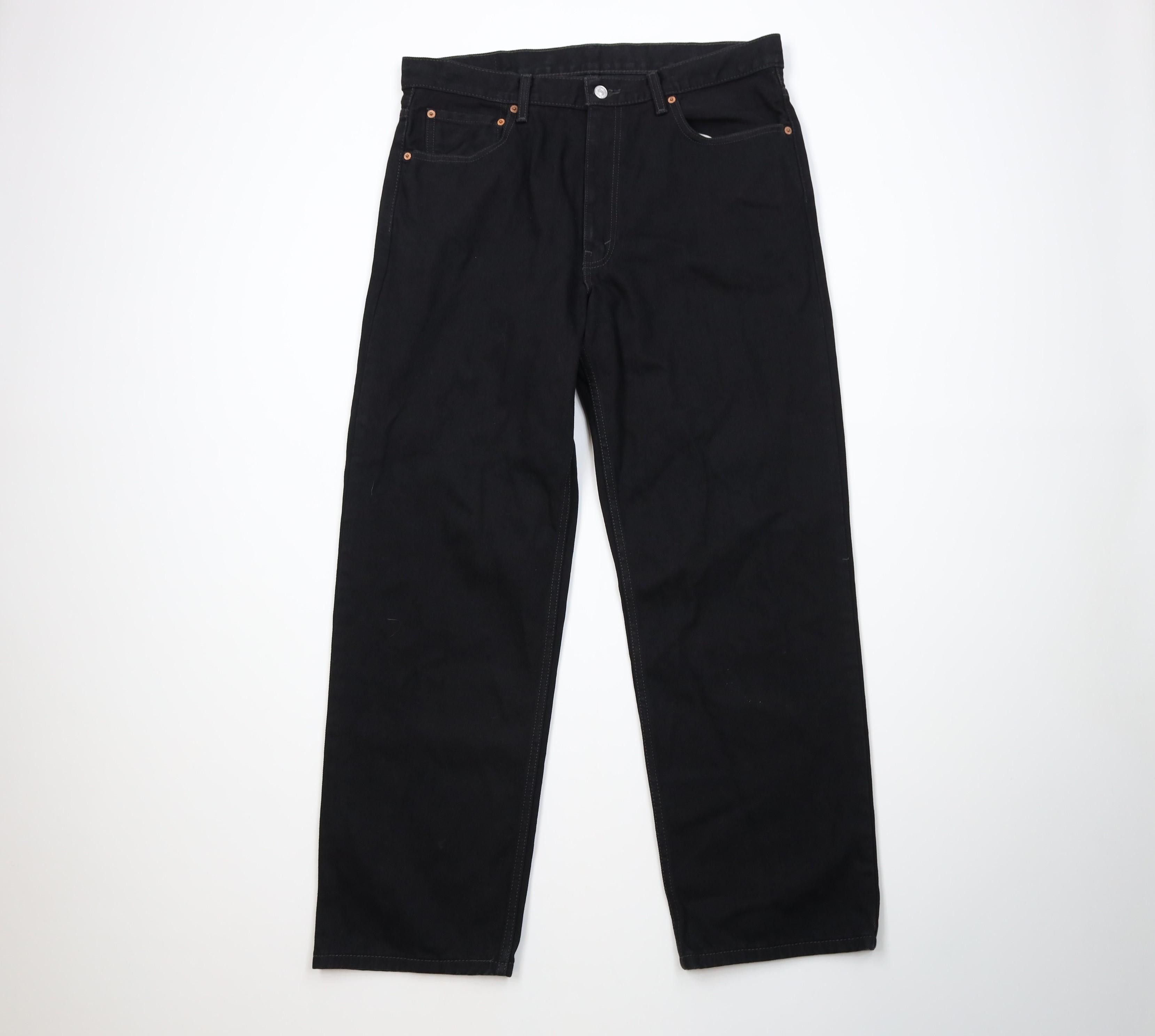 Levi's Vintage Y2K Levis 550 Relaxed Fit Denim Jeans Black Cotton Size US 36 / EU 52 - 1 Thumbnail