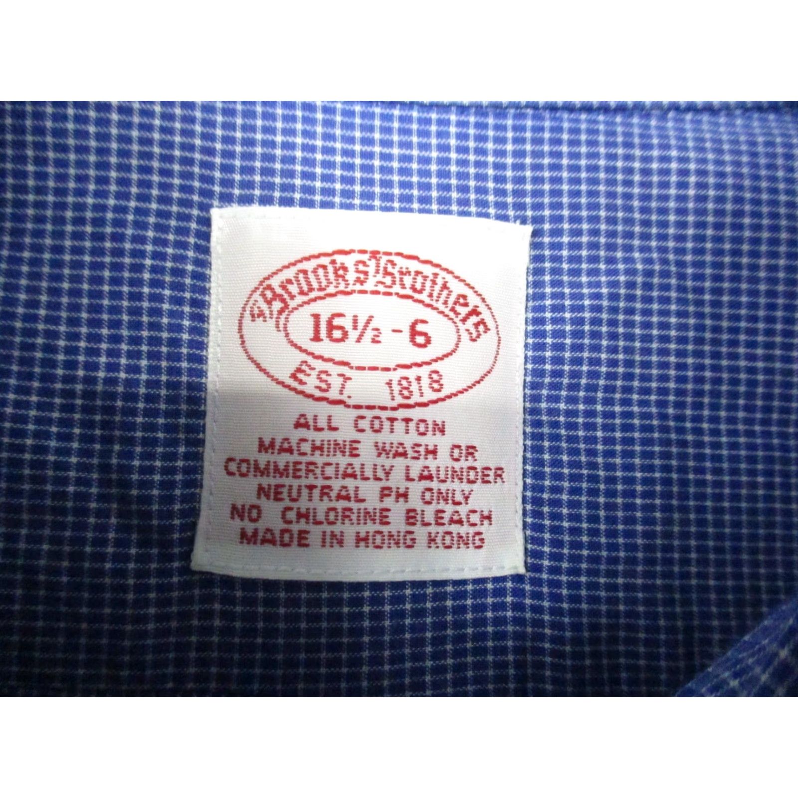 Brooks Brothers VINTAGE Brooks Brothers Shirt 16 Blue Pocket Oxford Plaid Hong Kong Shirt blue plaid pocket oxford Brooks Brothers Mens 16 Size US L / EU 52-54 / 3 - 4 Thumbnail