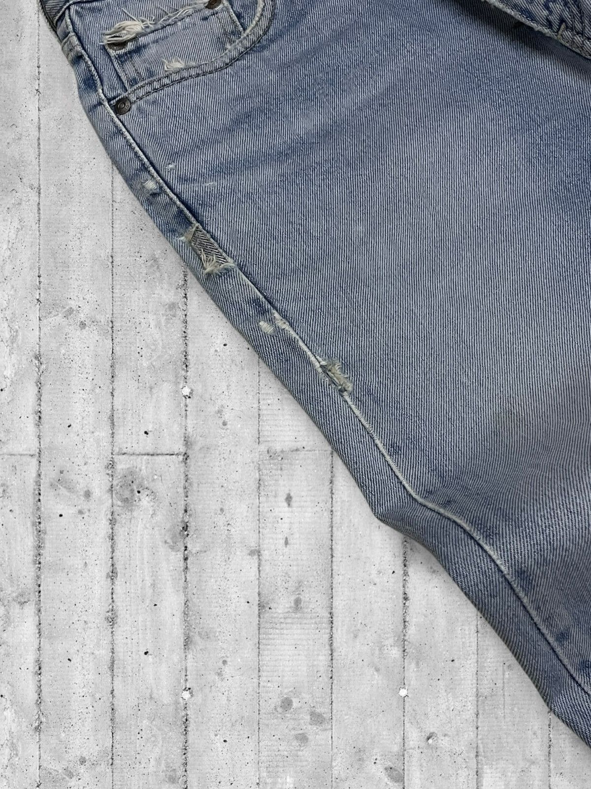 Designer × Edwin × Vintage Vintage 90s Japan Designer Edwin Blue Wash Distressed Denim Size US 29 - 8 Thumbnail