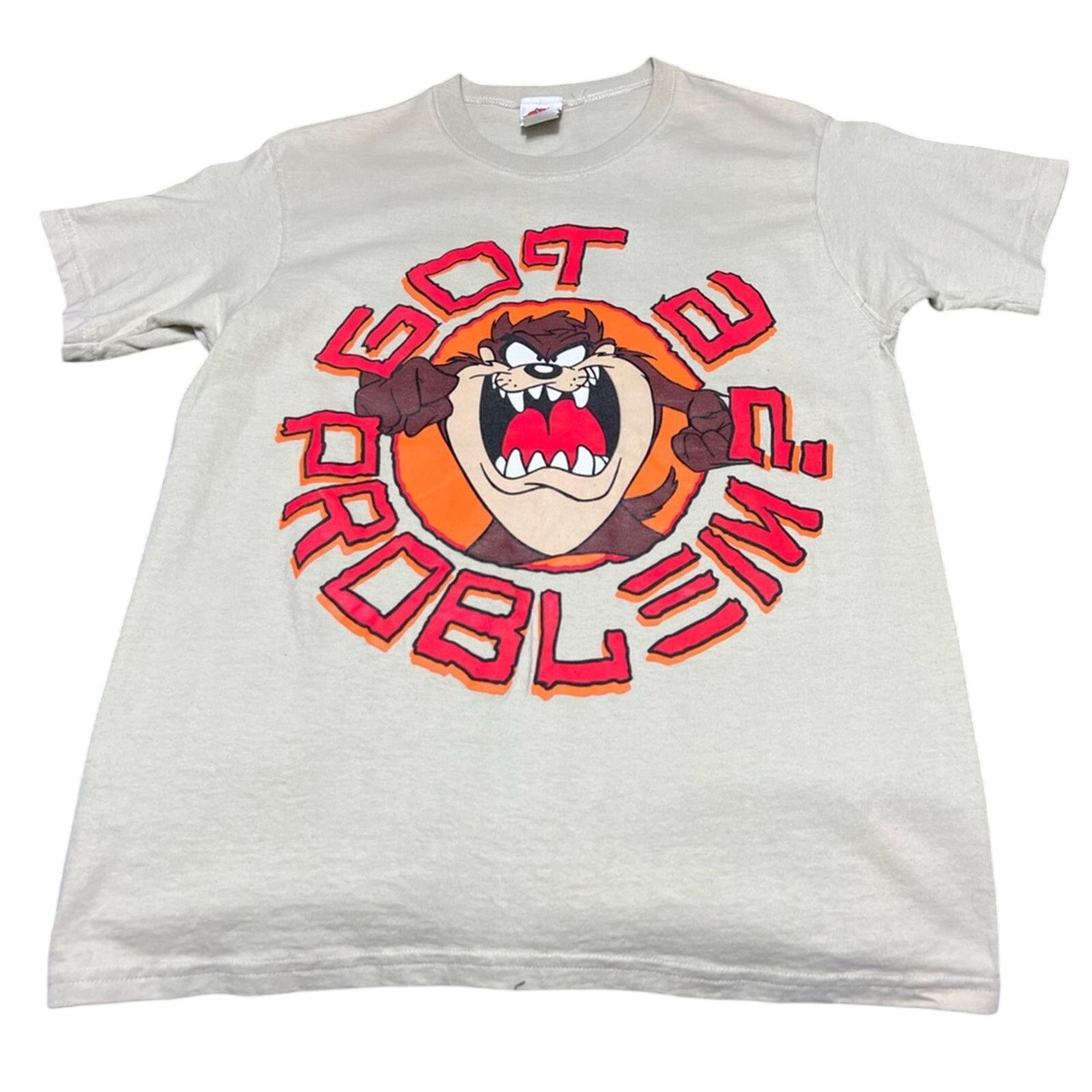 Warner Bros Vintage 1997 Looney Tunes Taz “Got a problem 90s Made in USA Size US M / EU 48-50 / 2 - 1 Thumbnail
