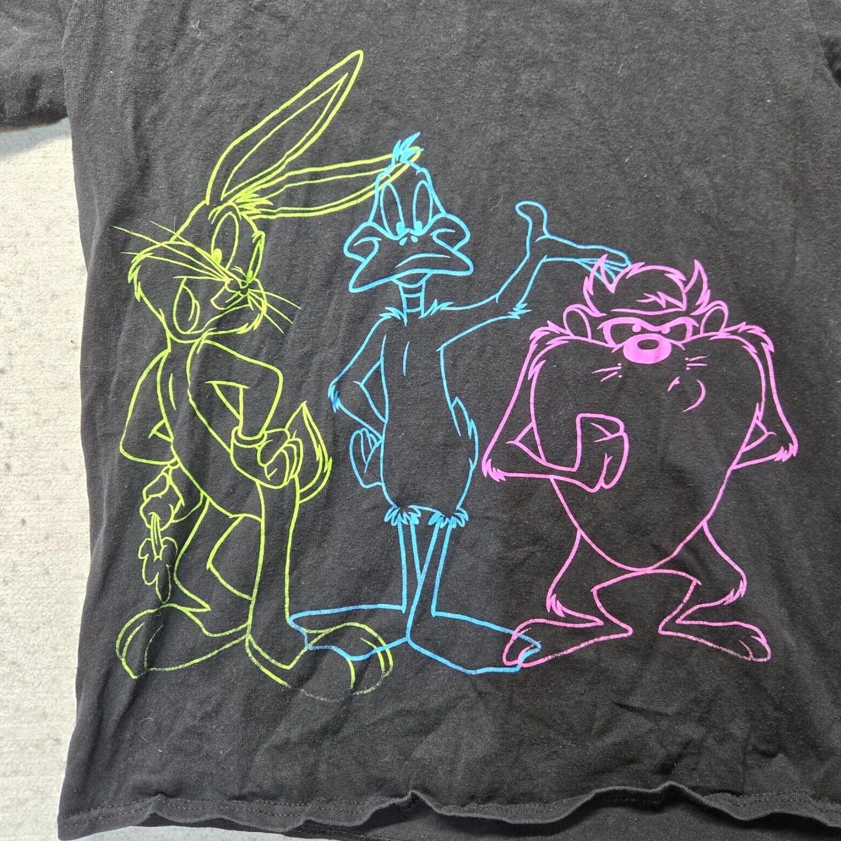 Vintage Looney Tunes Shirt Adult Medium Black Bugs Bunny Daffy Duck Taz Mens Size US M / EU 48-50 / 2 - 2 Thumbnail
