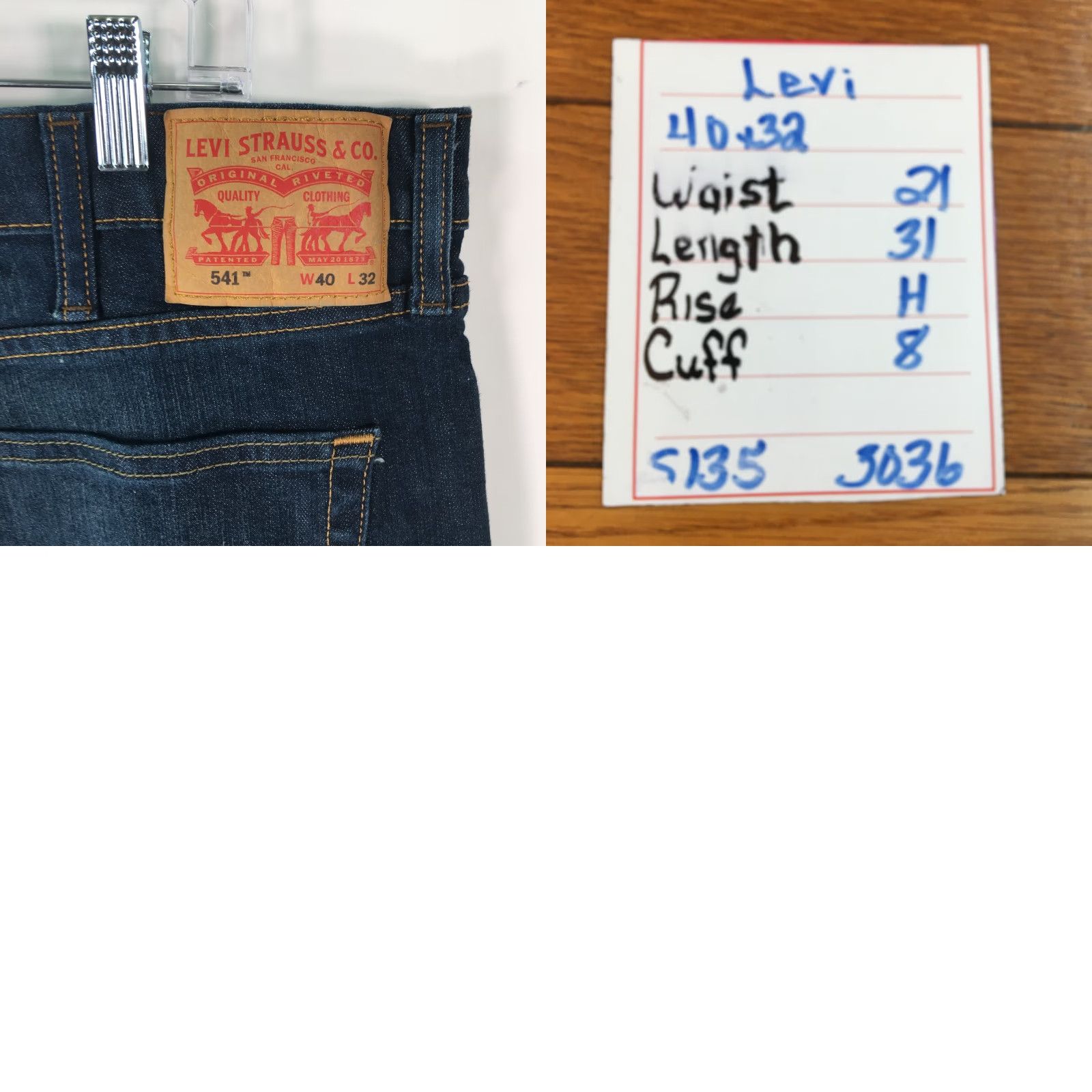 Levi's VINTAGE Levi's 541 Mens Straight Jeans Size 40 Waist Blue Denim Regular Fit 31In Short Size US 40 / EU 56 - 8 Thumbnail