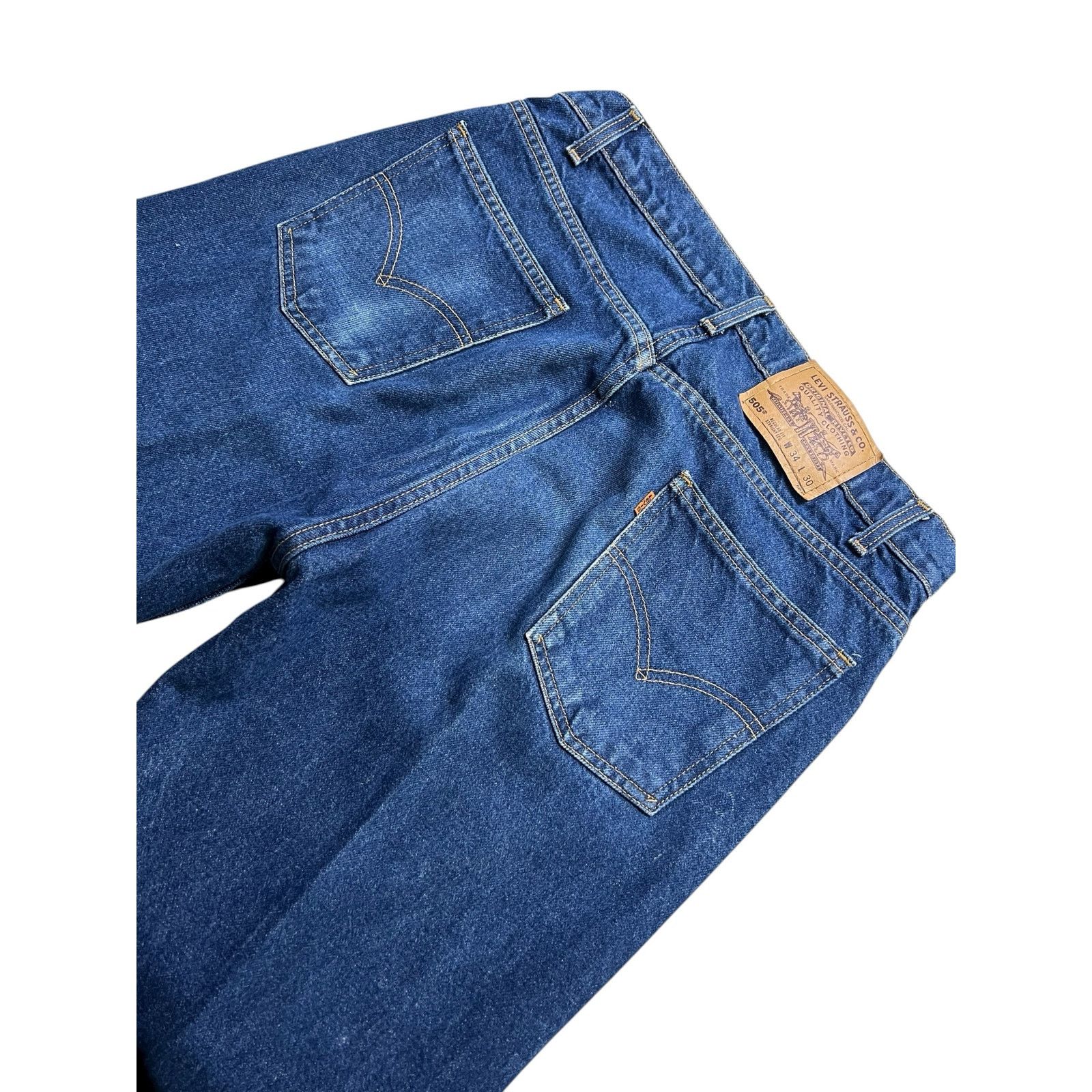 Levi's VTG Levi’s 505 Regular Fit Straight Jeans Blue Denim 34x30 Size US 34 / EU 50 - 11 Thumbnail