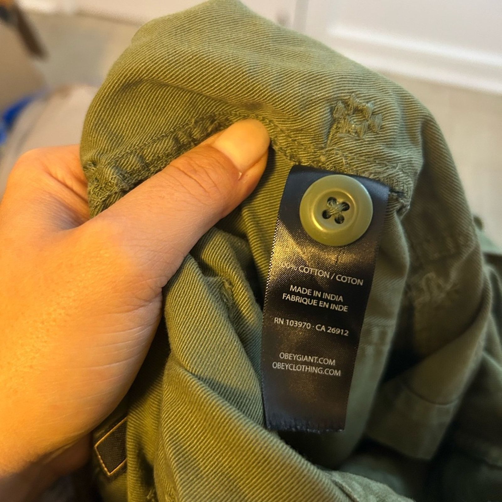 Obey Obey Olive Green Embroidered Utility Romper Size 27" / US 4 / IT 40 - 3 Thumbnail