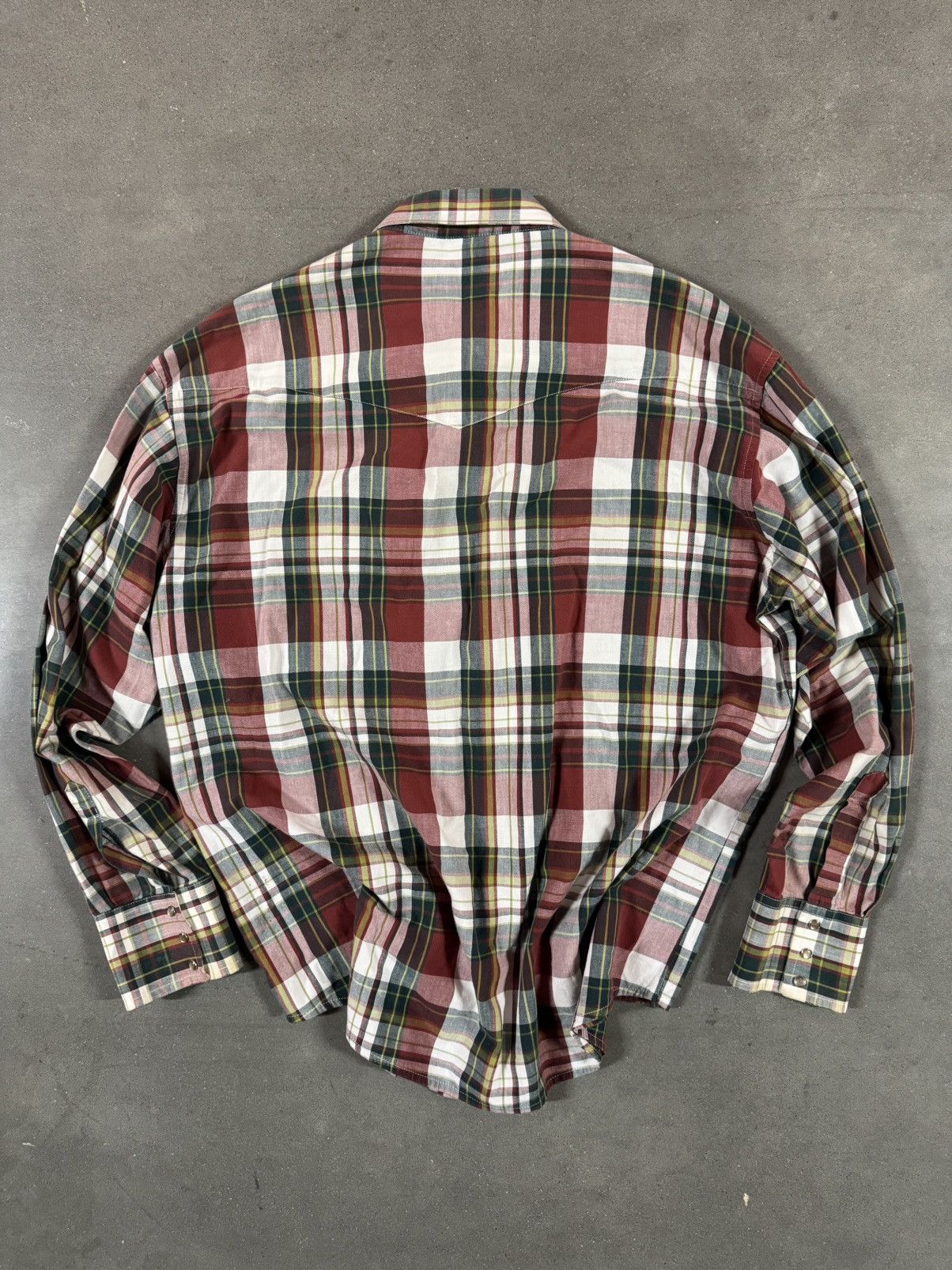 Wrangler Vintage Wrangler Western Pearl Snap Plaid Long Sleeve Shirt Size US XL / EU 56 / 4 - 2 Thumbnail